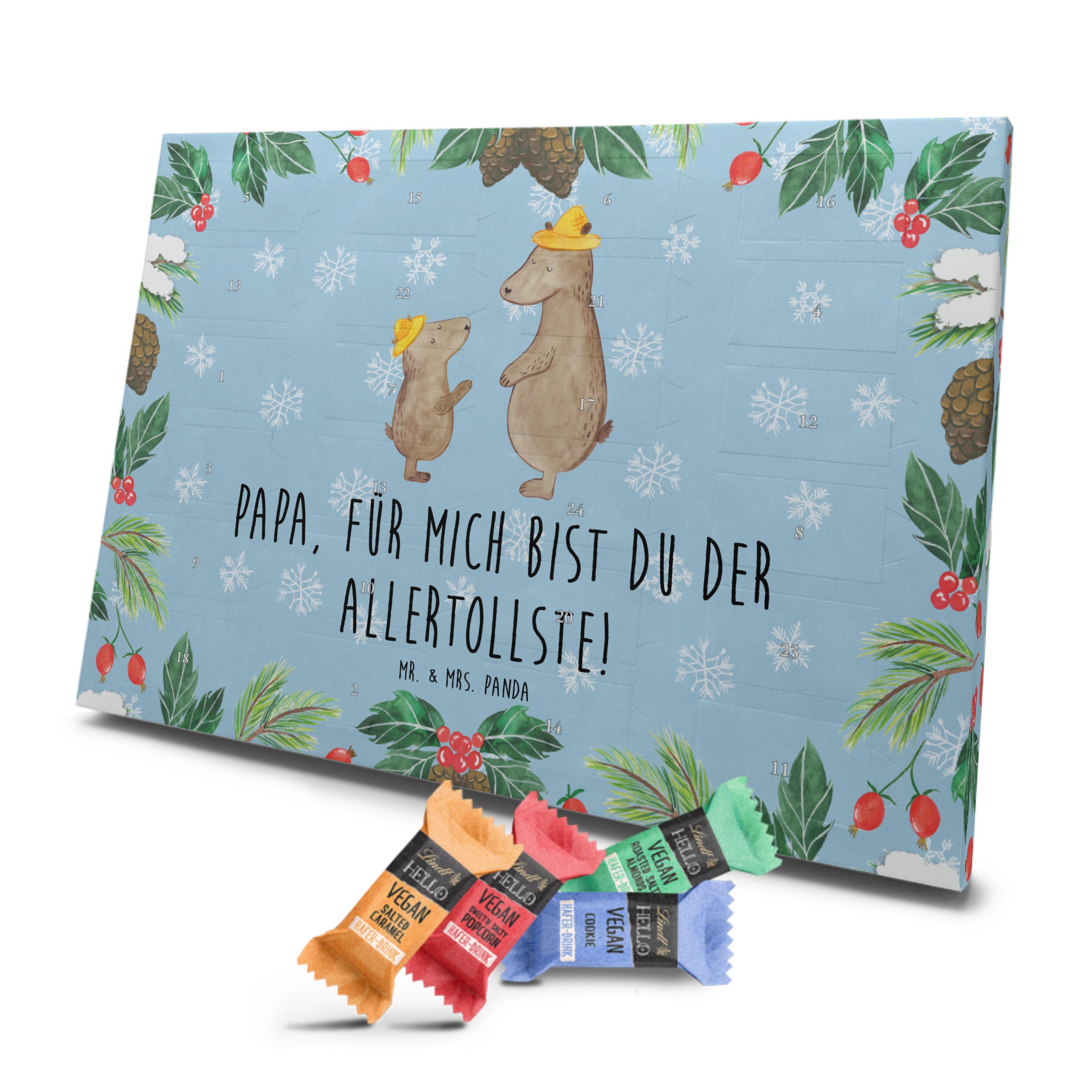 Veganer Adventskalender Bären mit Hut