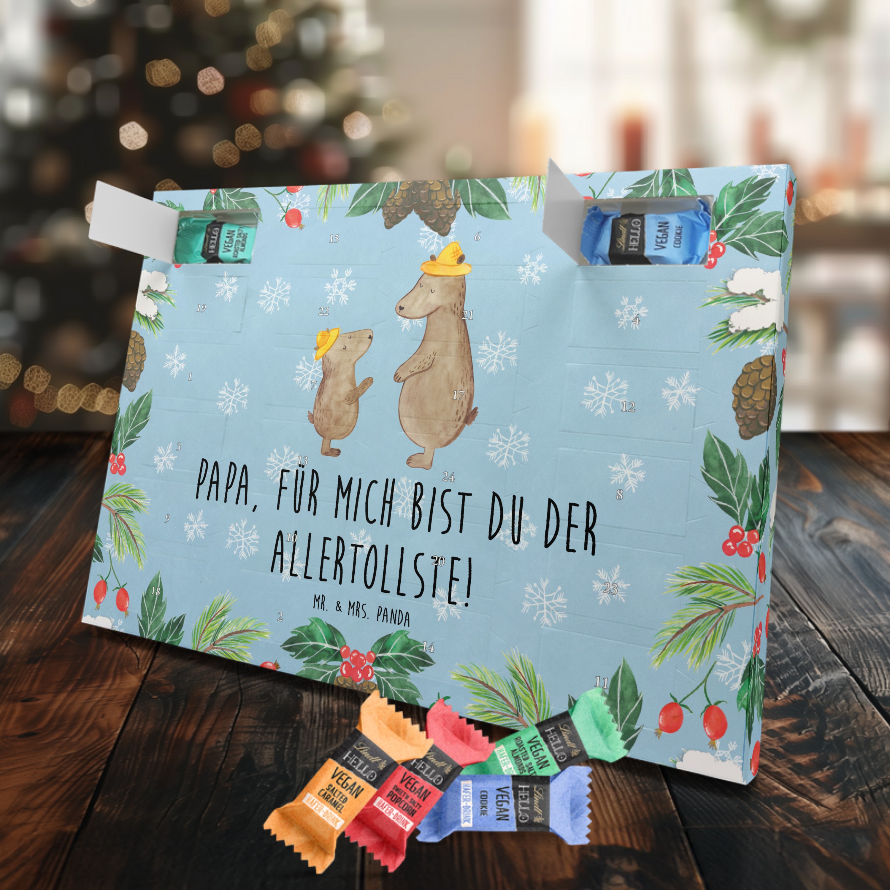 Veganer Adventskalender Bären mit Hut