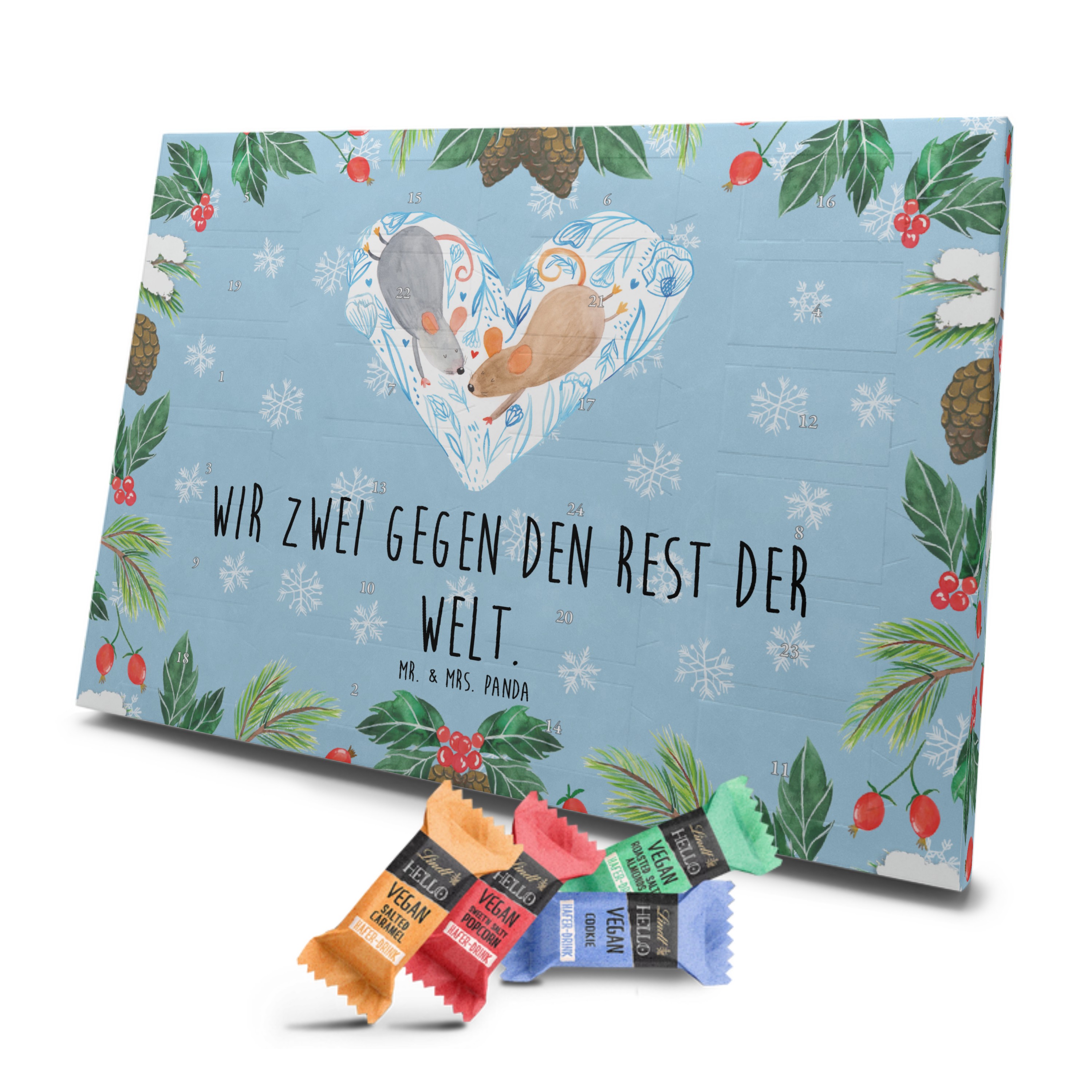 Veganer Adventskalender Mäuse Herz