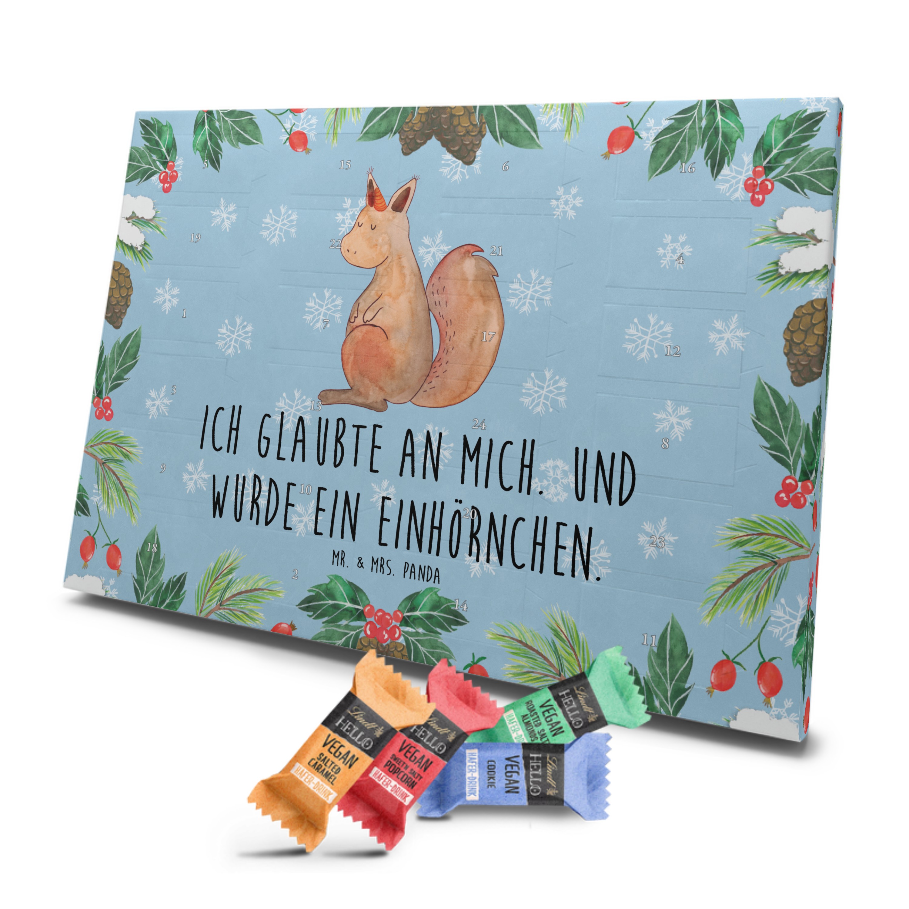 Veganer Adventskalender Einhorn Glauben