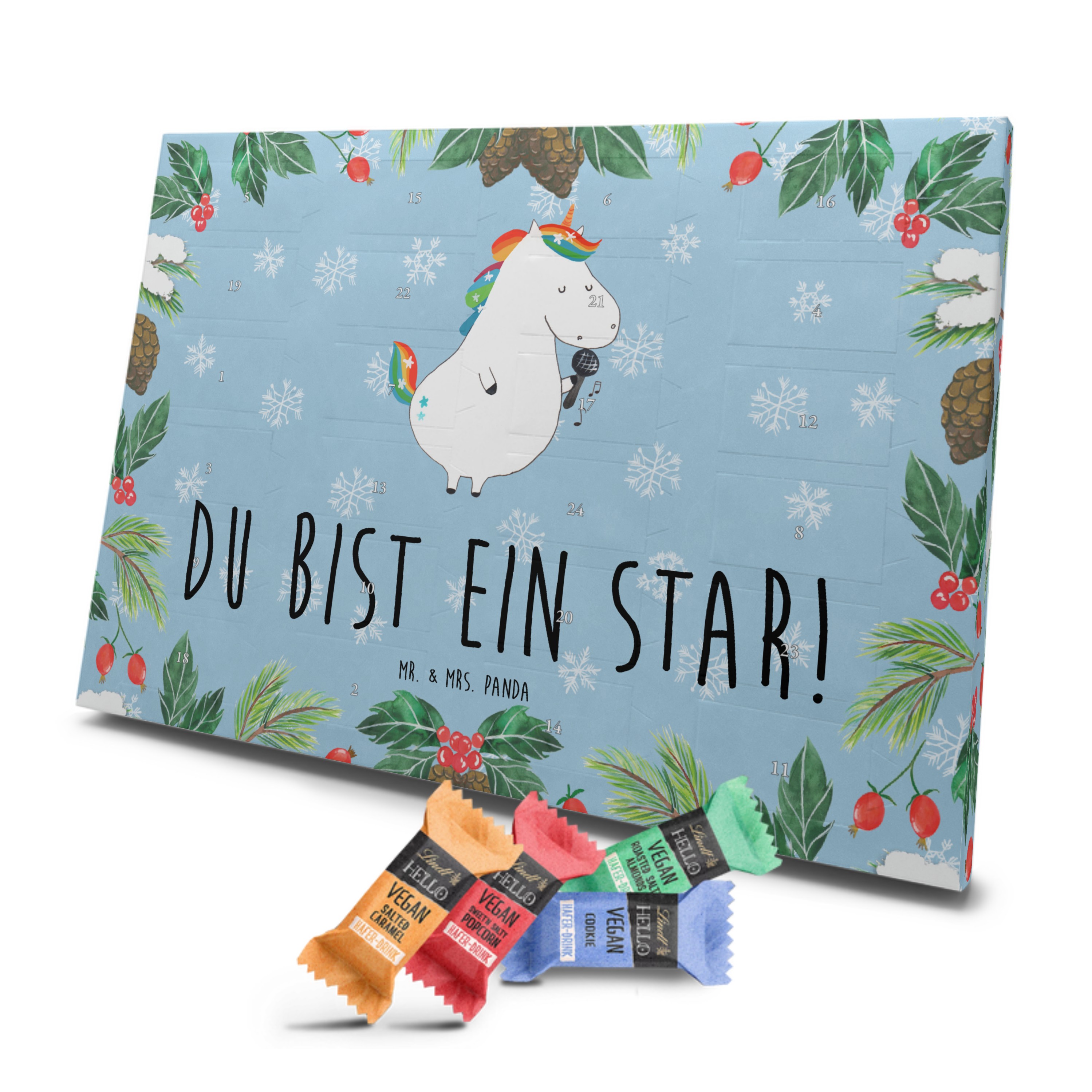 Veganer Adventskalender Einhorn Sänger