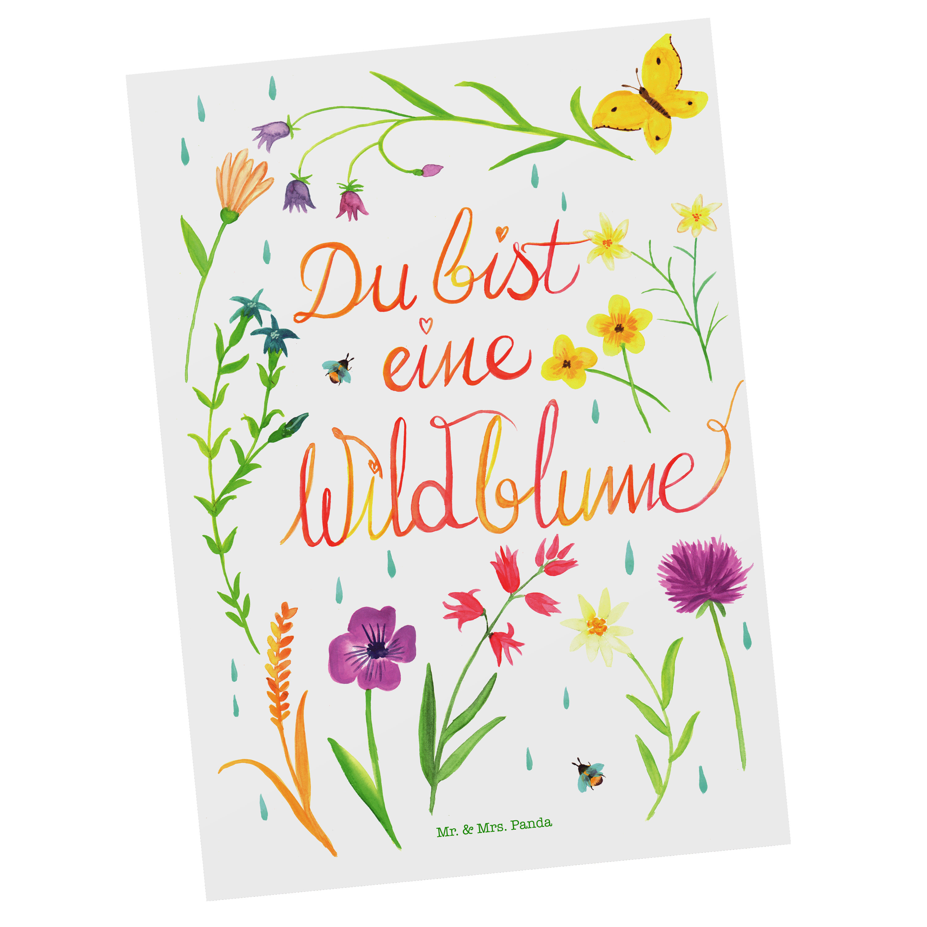 Postkarte Du bist eine Wildblume