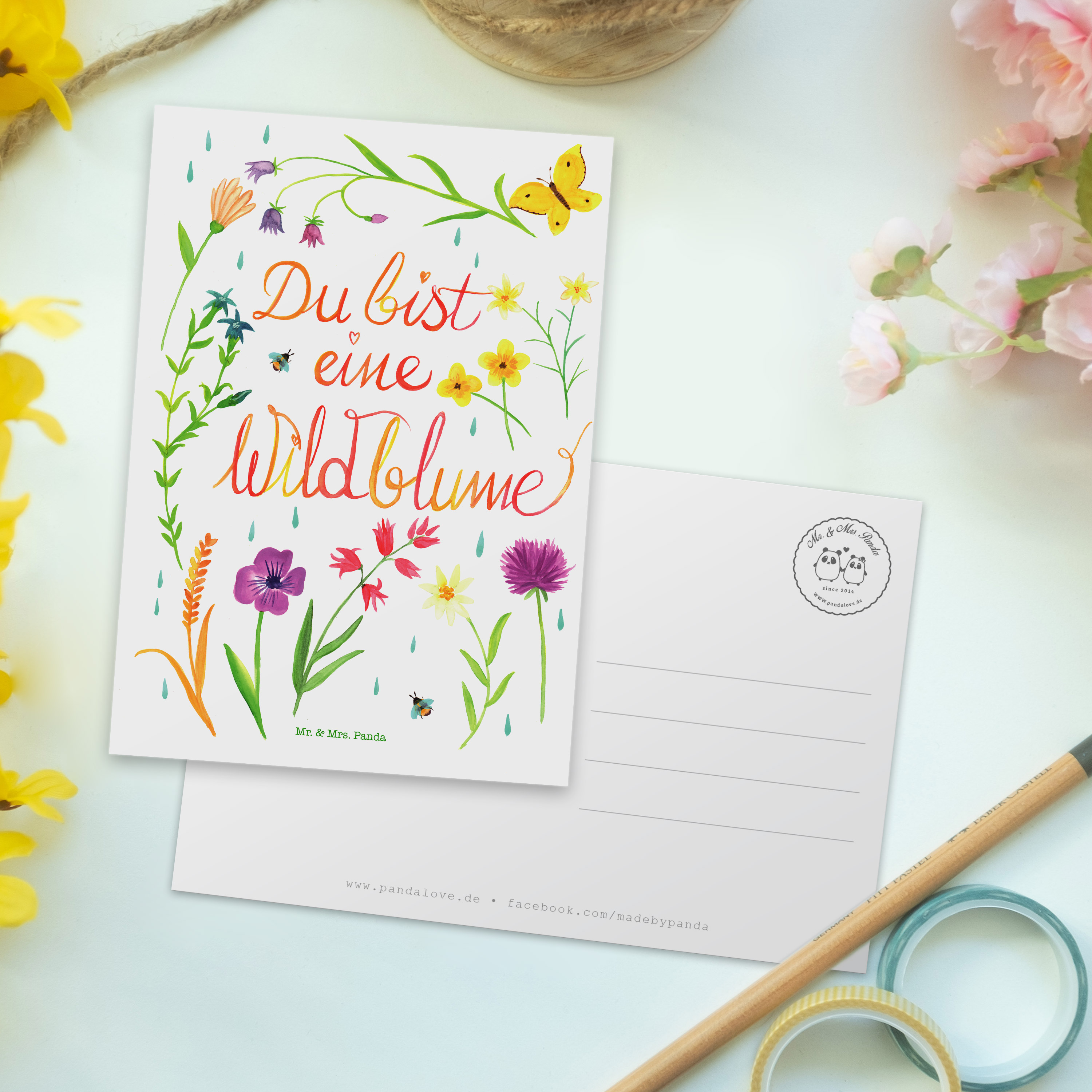 Postkarte Du bist eine Wildblume