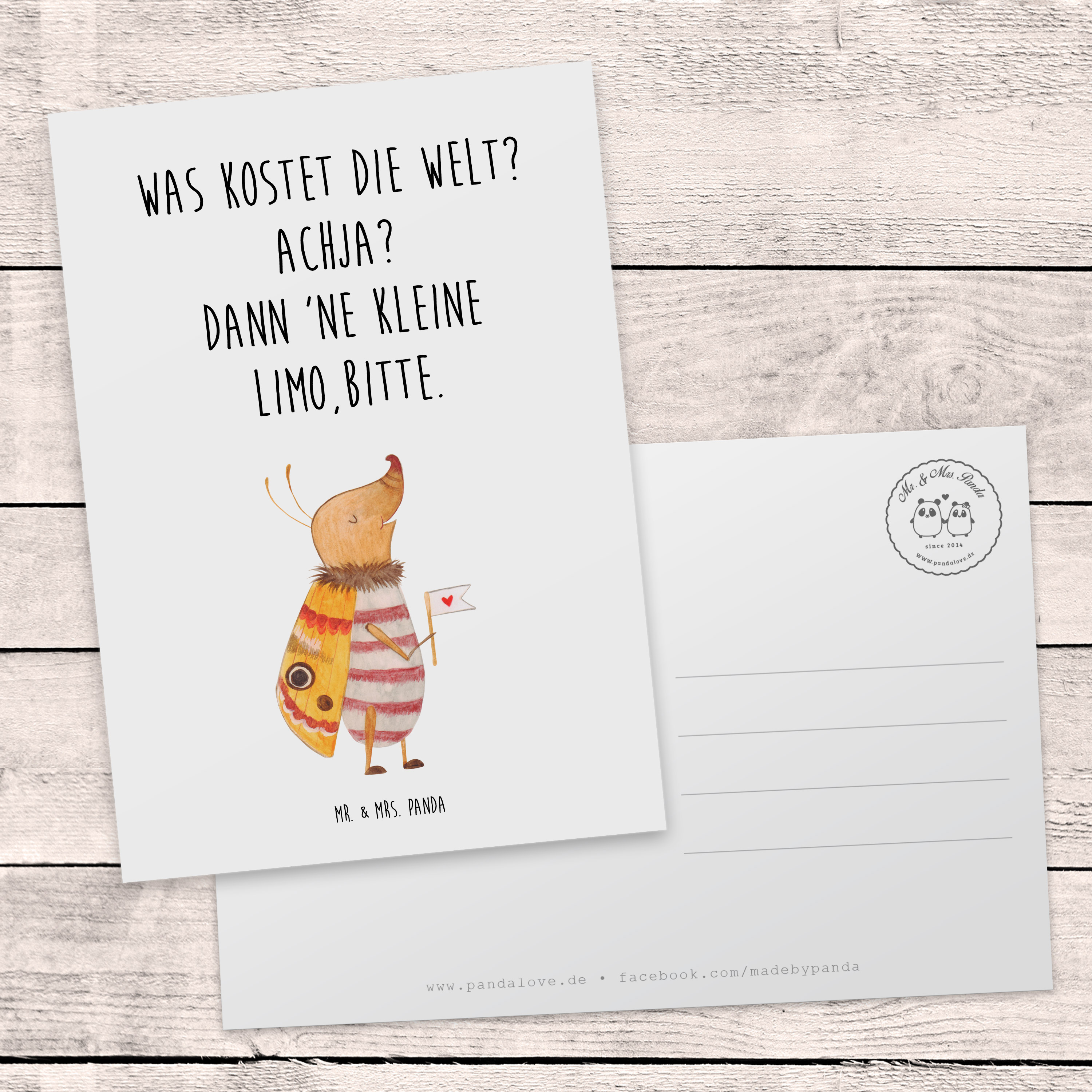 Postkarte Nachtfalter Fähnchen - Geschenk Grußkarte Spruch witzig Ansichtskarten - Bild 13 von 20