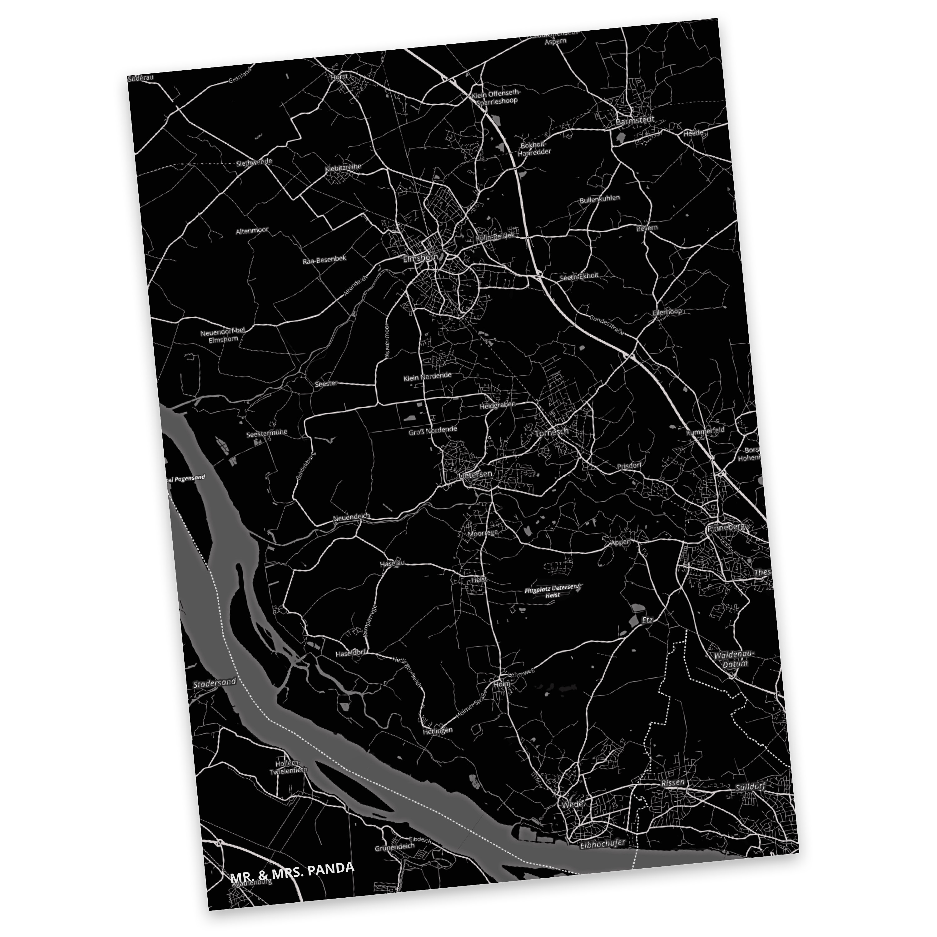 Postkarte Uetersen - Geschenk Geschenkkarte Einladungskarte Dankeskarte Städte