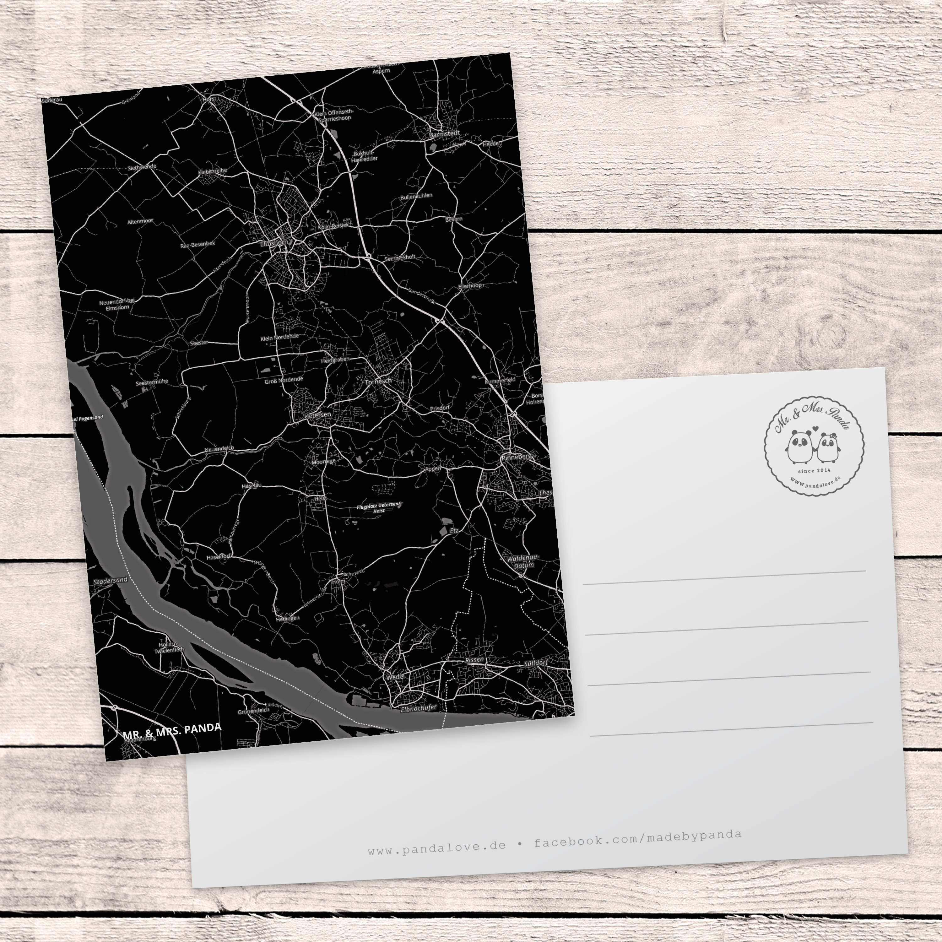 Postkarte Uetersen - Geschenk Geschenkkarte Einladungskarte Dankeskarte Städte
