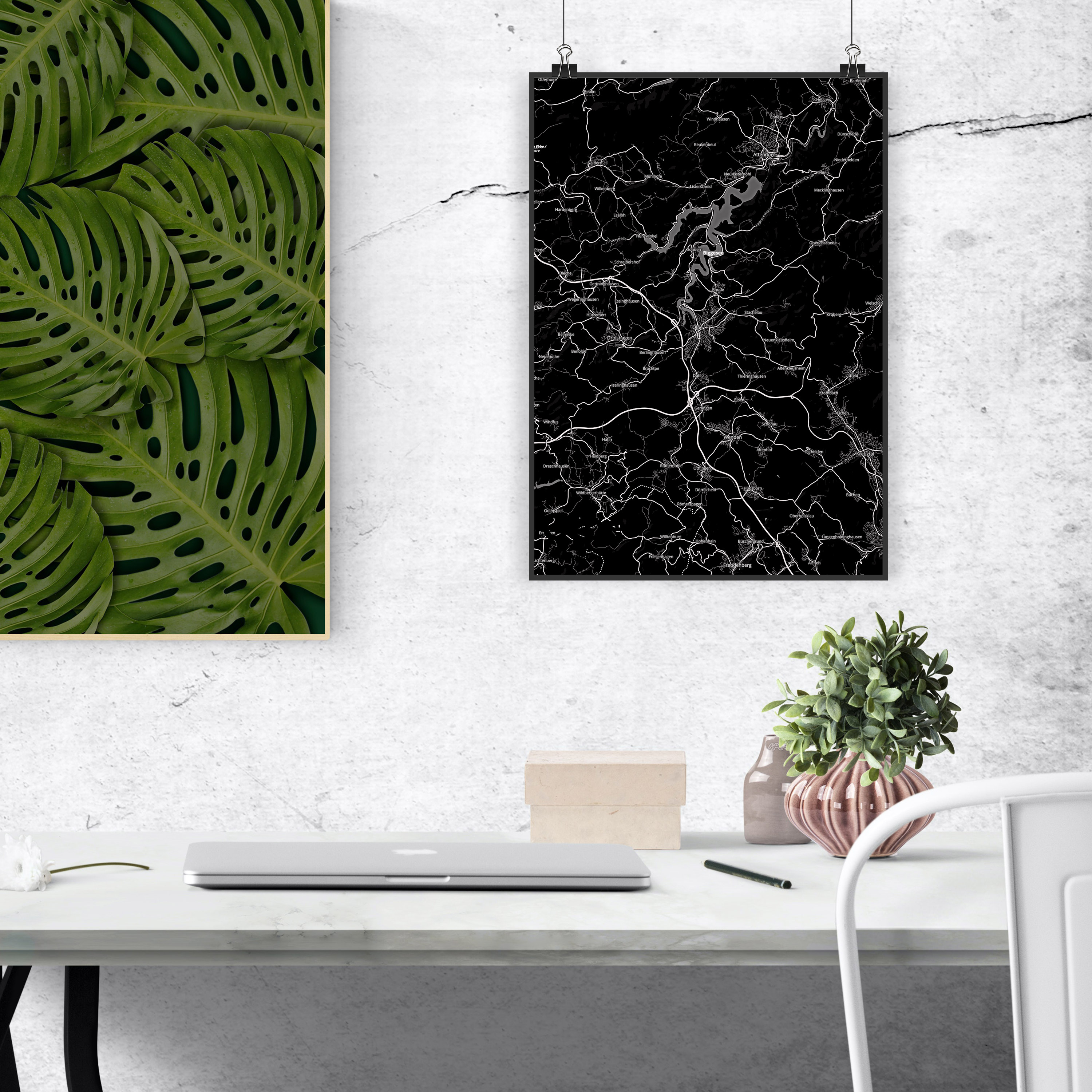 DIN A4 Poster Olpe - Geschenk Handgemaltes Poster Städte Wanddeko Bild Stadt Ort - Bild 2 von 2