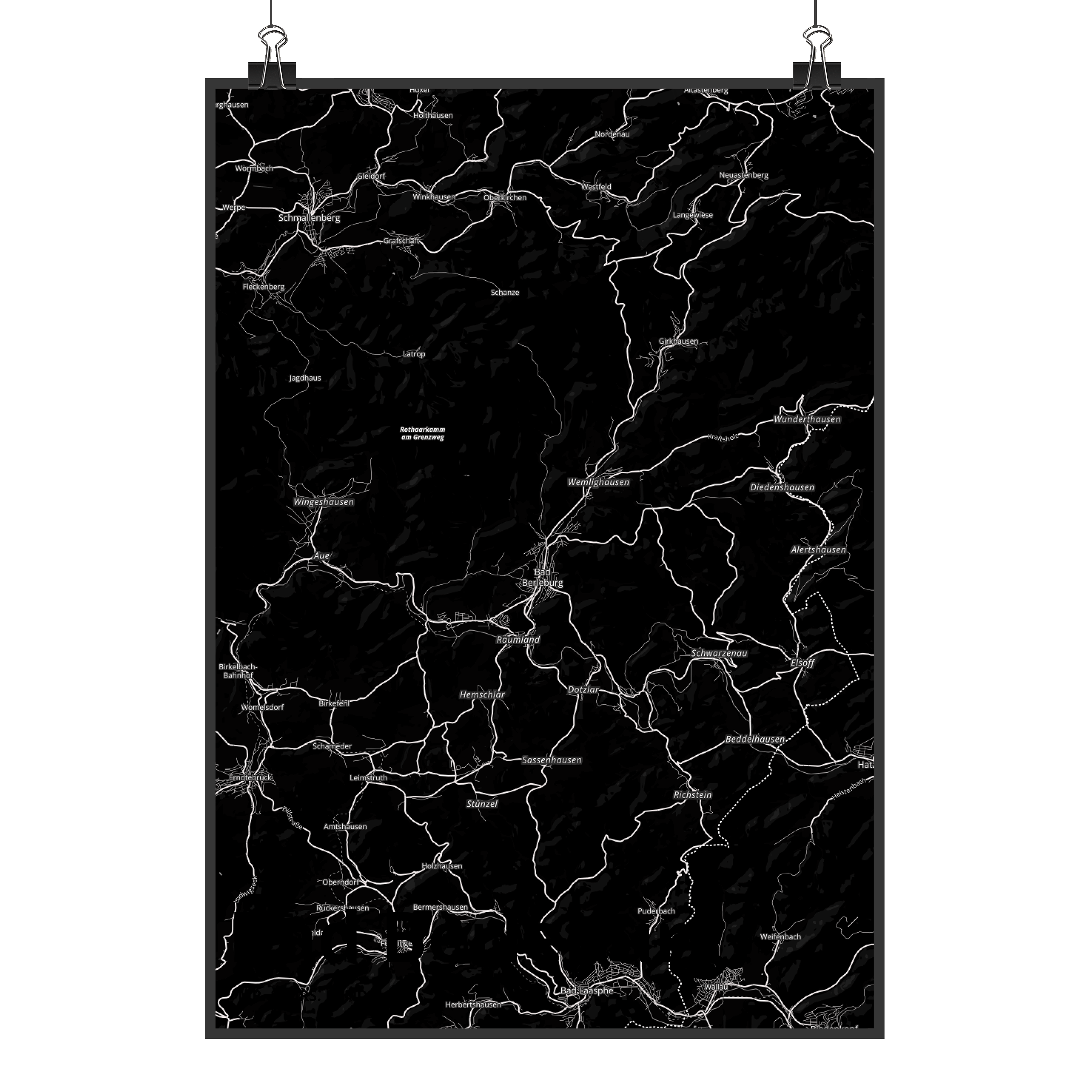 DIN A2 Poster Bad Berleburg - Geschenk Ort Wanddekoration Küchenposter Bild Dorf - Bild 3 von 10