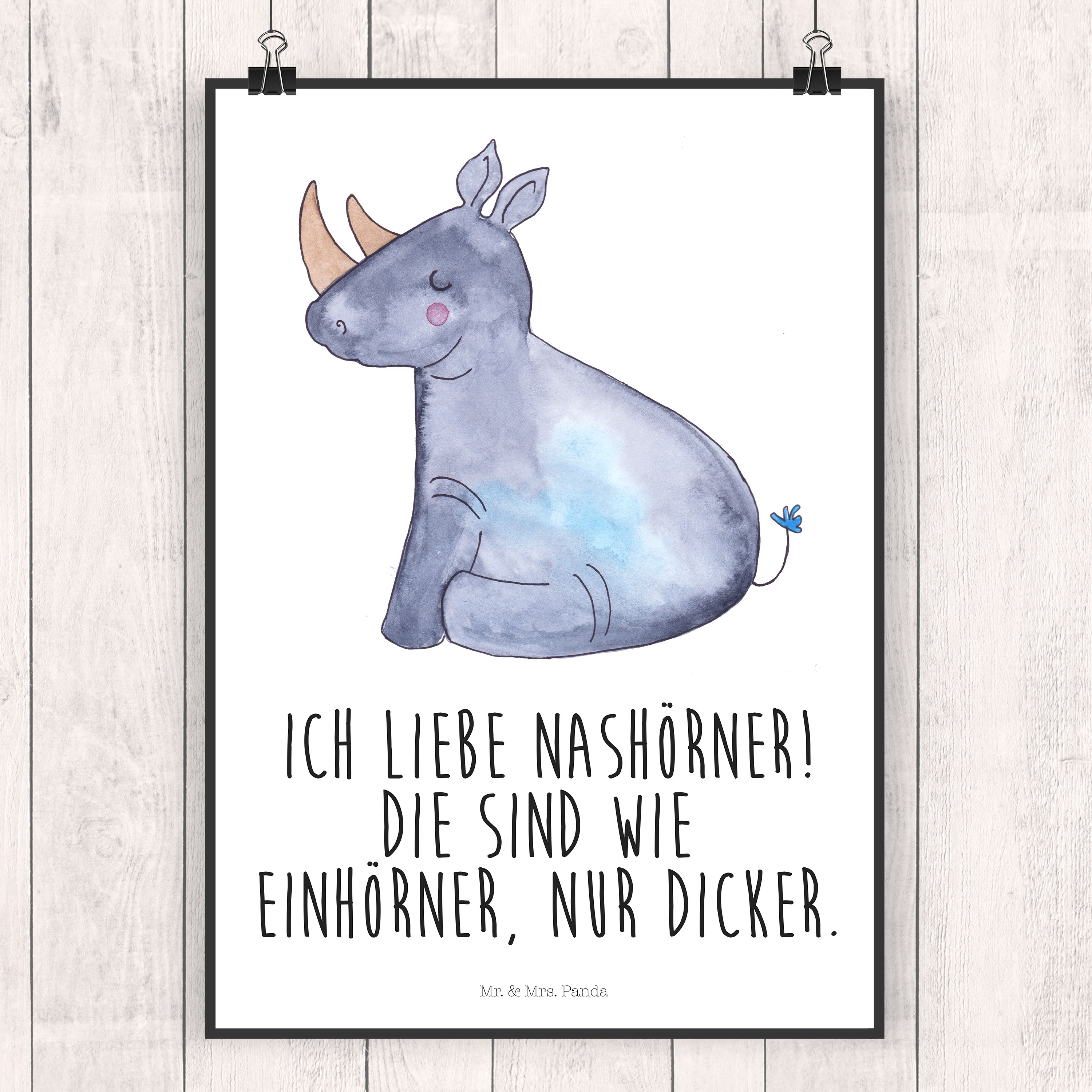 Poster Einhorn Nashorn