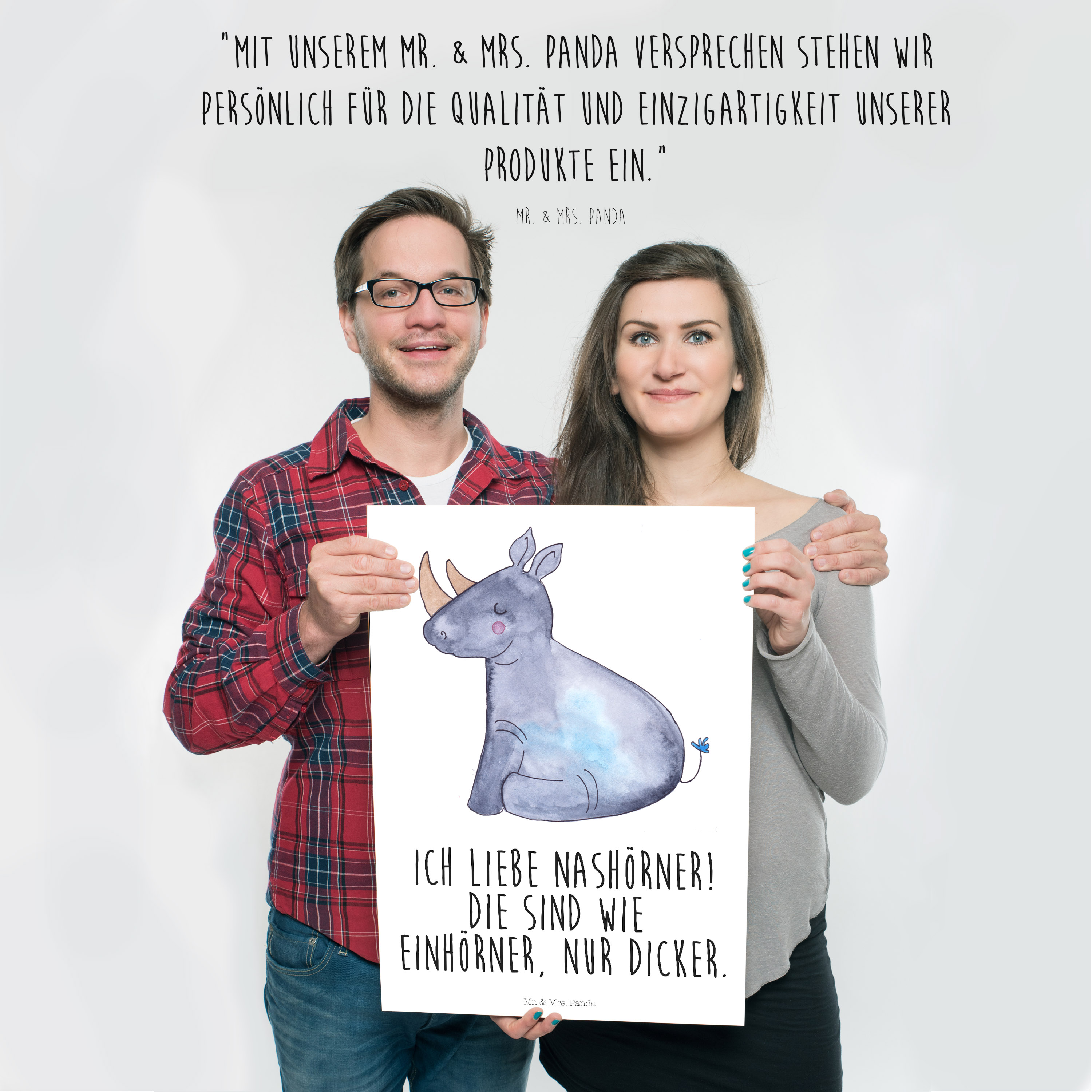 Poster Einhorn Nashorn