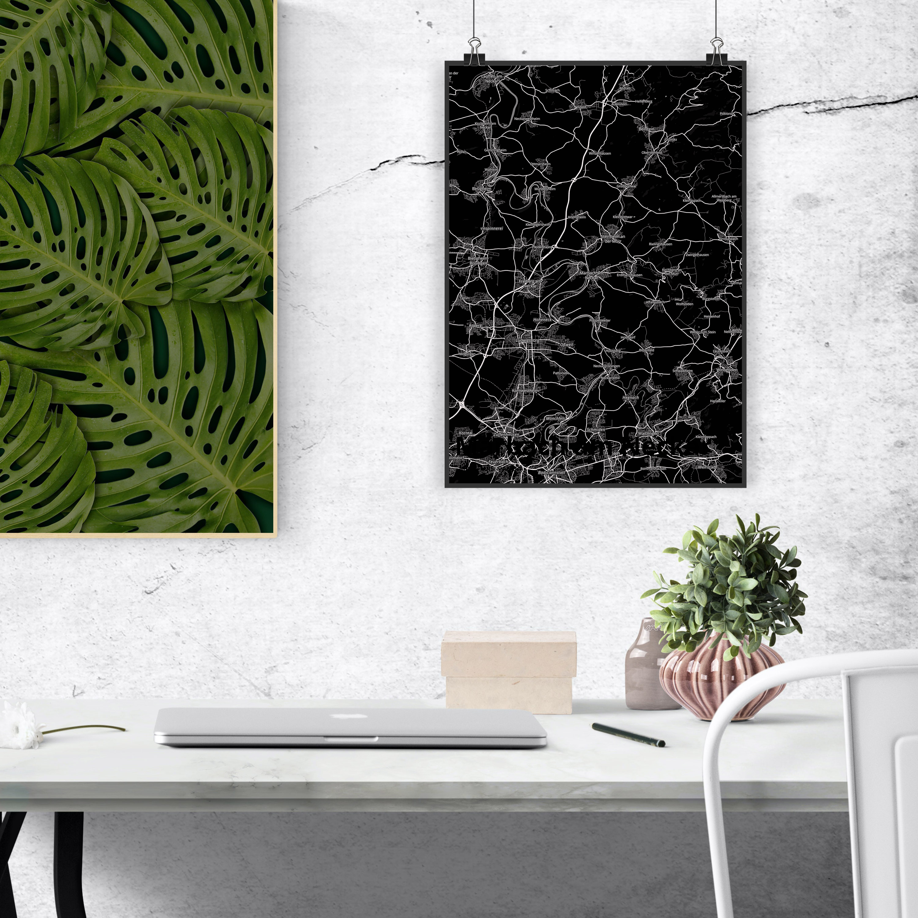 DIN A4 Poster Marbach am Neckar - Geschenk Stadt Raumdekoration Posterdruck Dorf - Bild 4 von 10