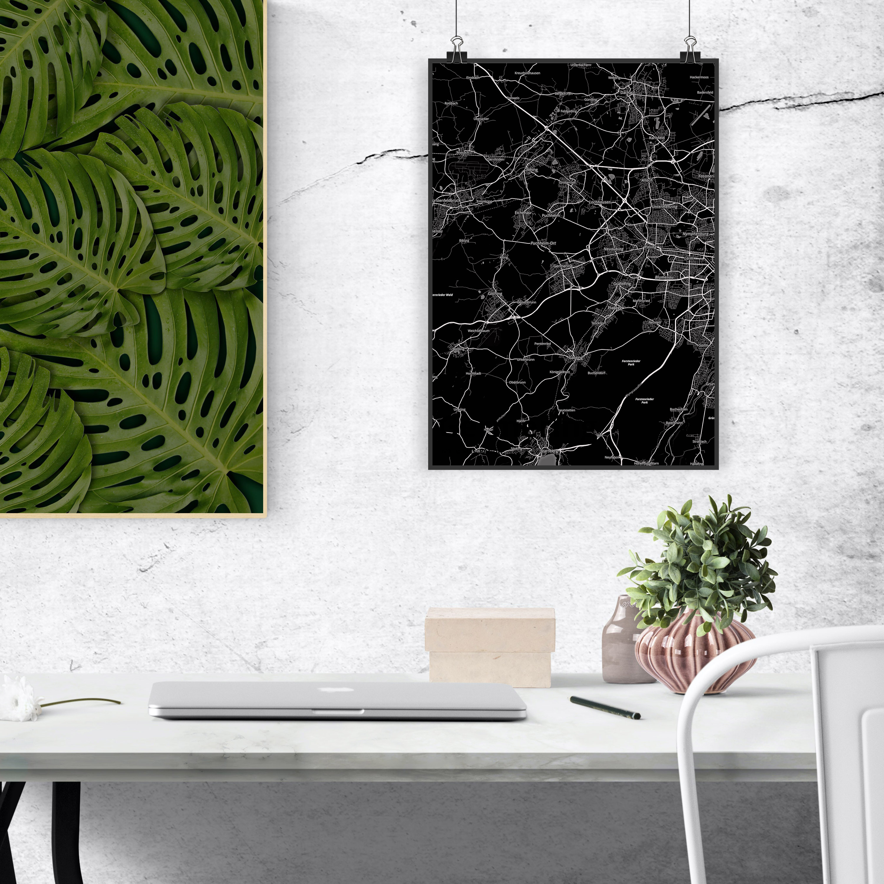 DIN A3 Poster Germering - Geschenk Wanddekoration Dorf Wanddeko Bild Wandposter - Bild 2 von 2