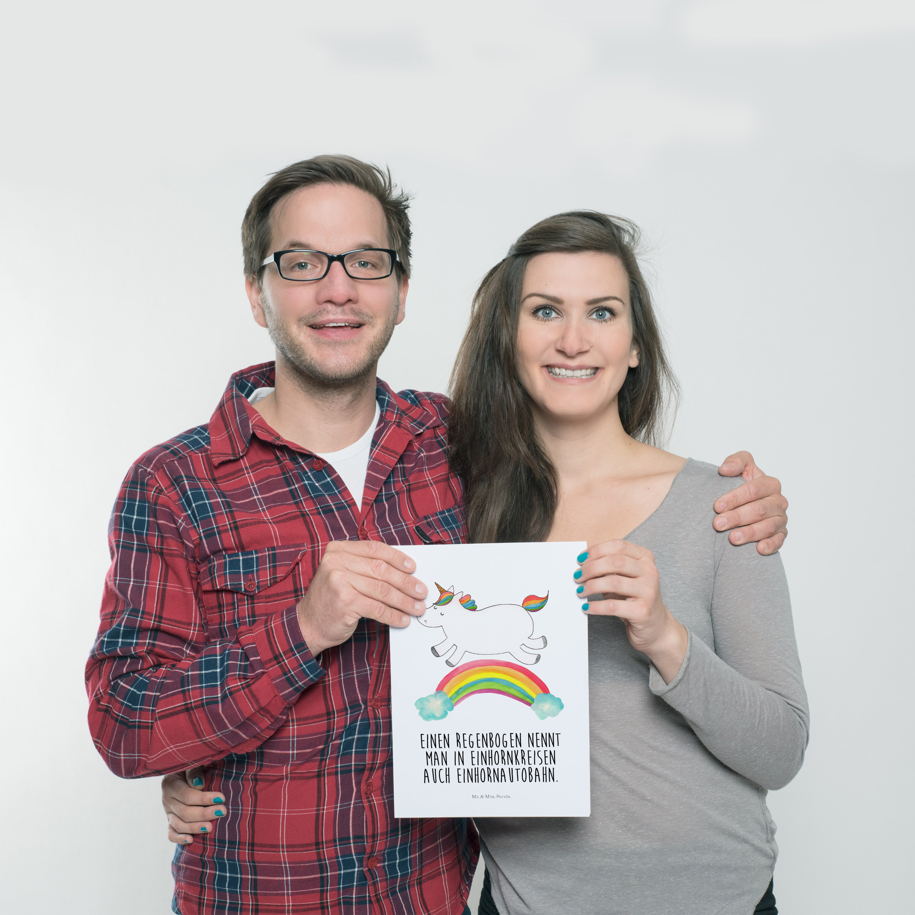 Poster Einhorn Regenbogen