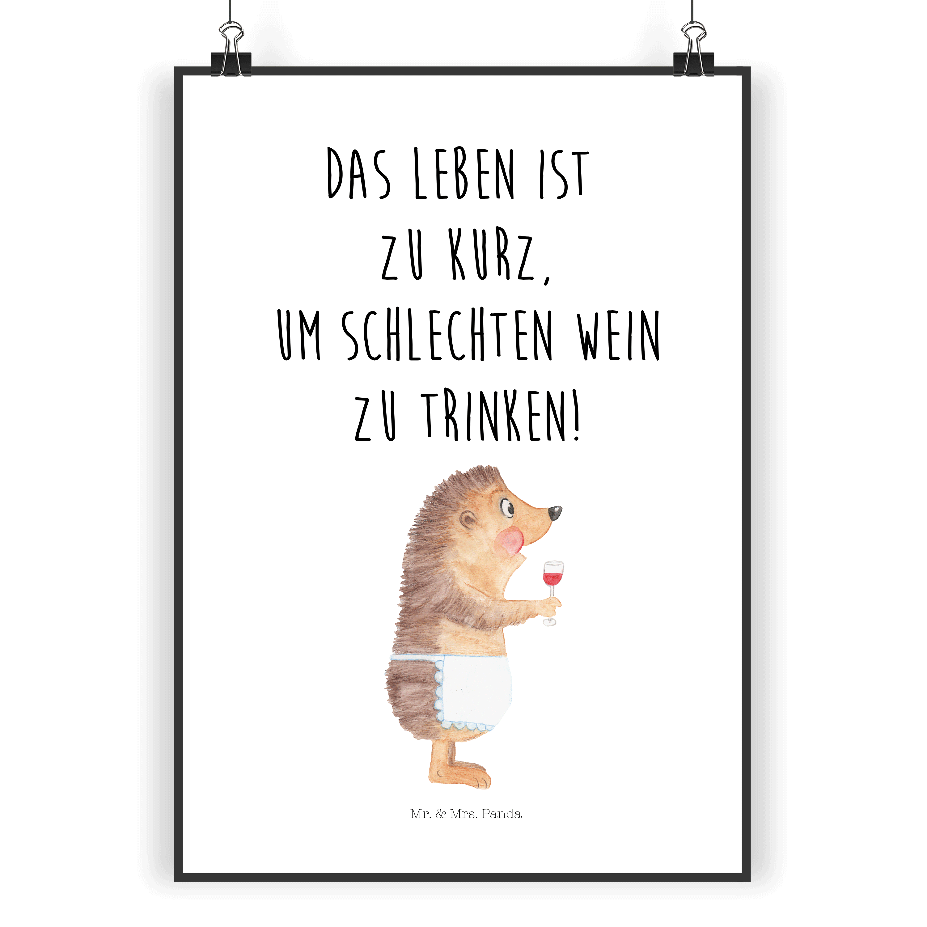 Poster Igel Wein