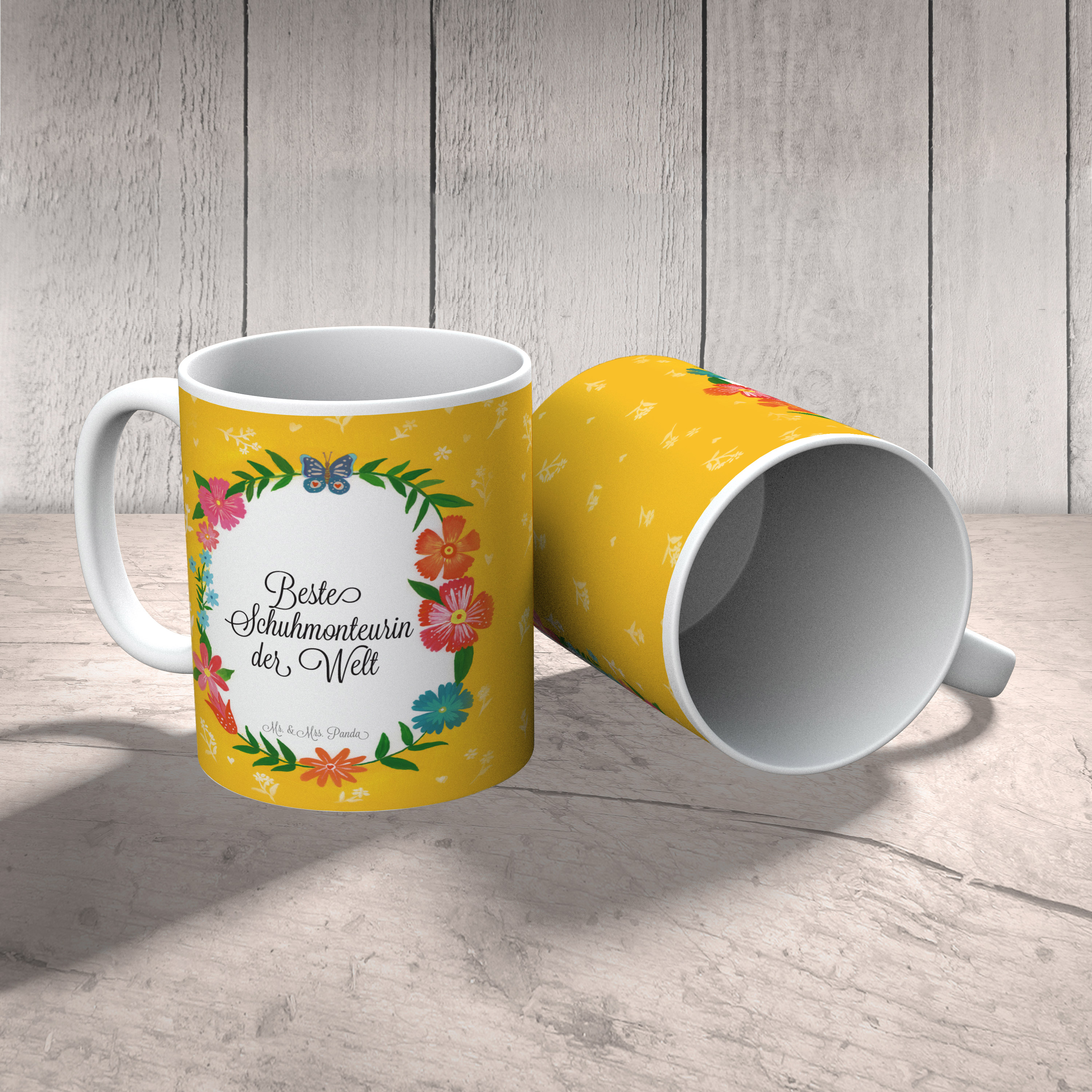 Tasse Schuhmonteurin