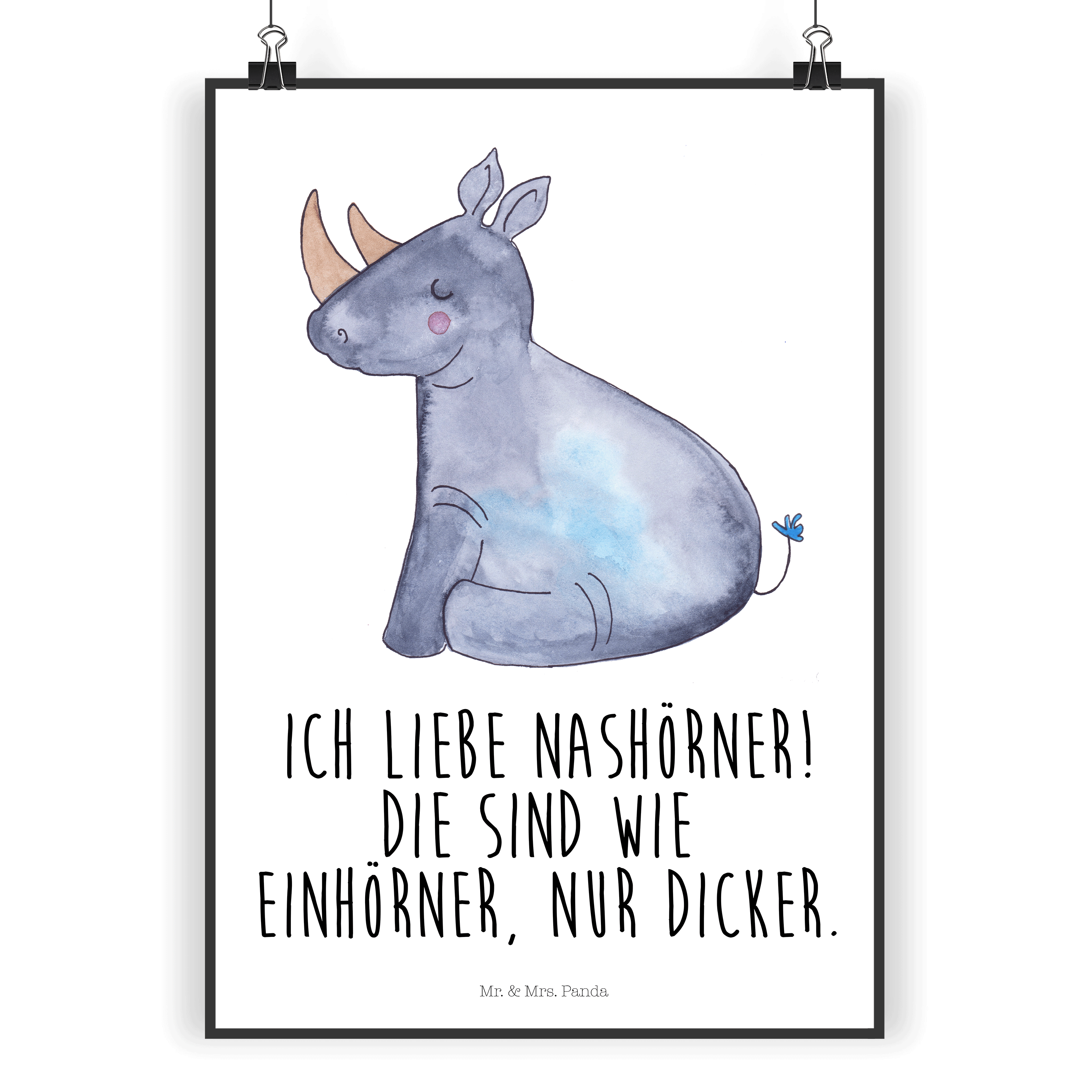 Poster Einhorn Nashorn