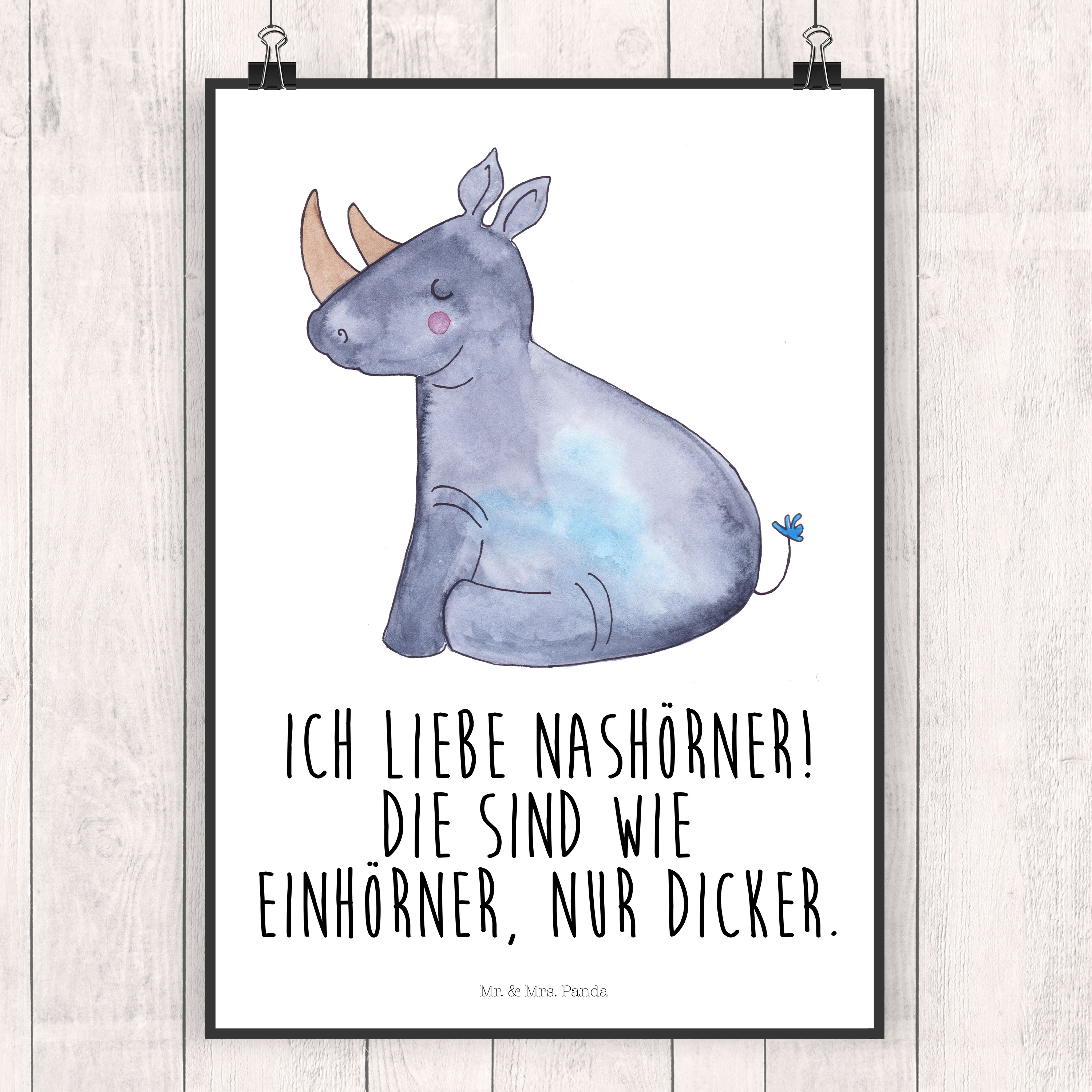 Poster Einhorn Nashorn