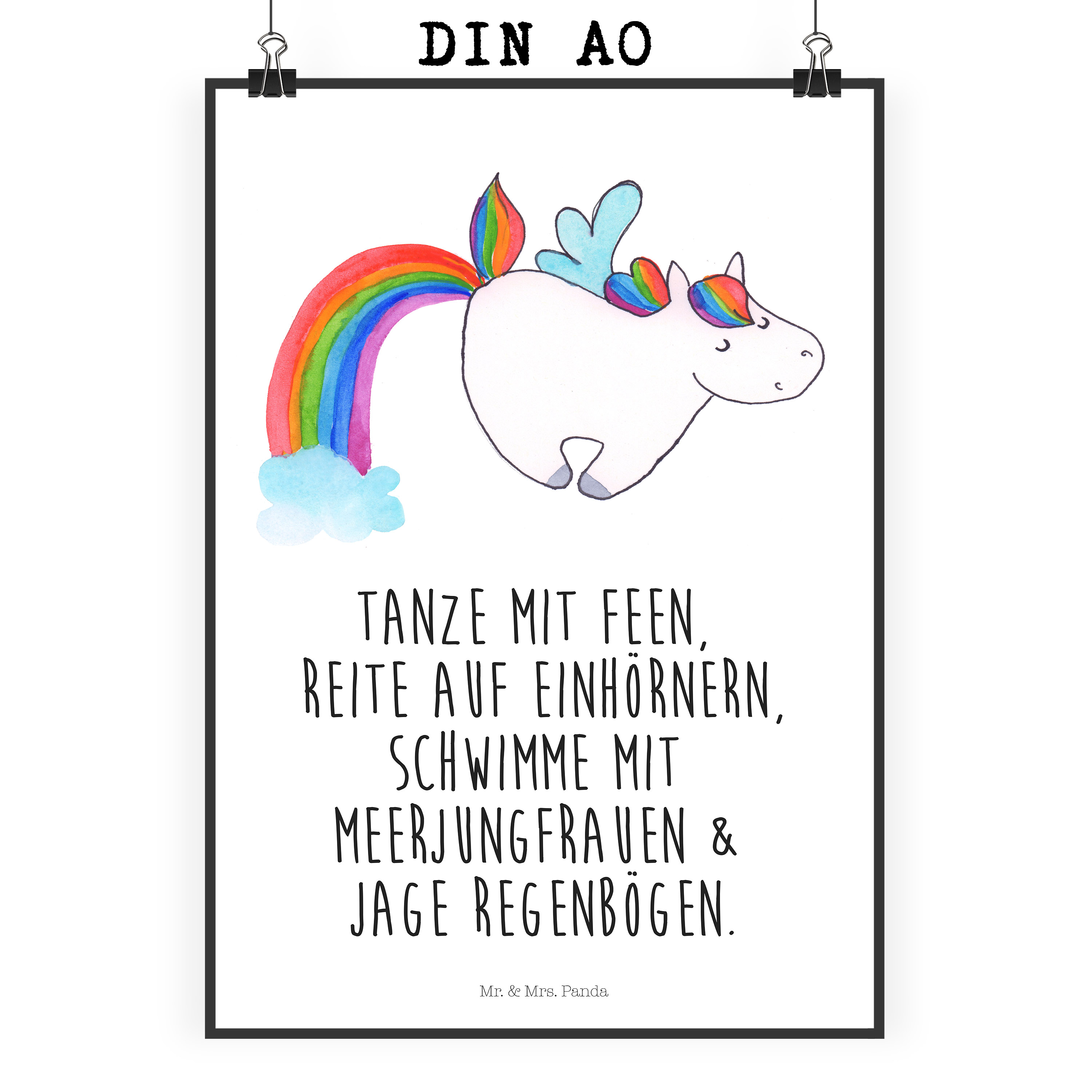 Poster Einhorn Pegasus