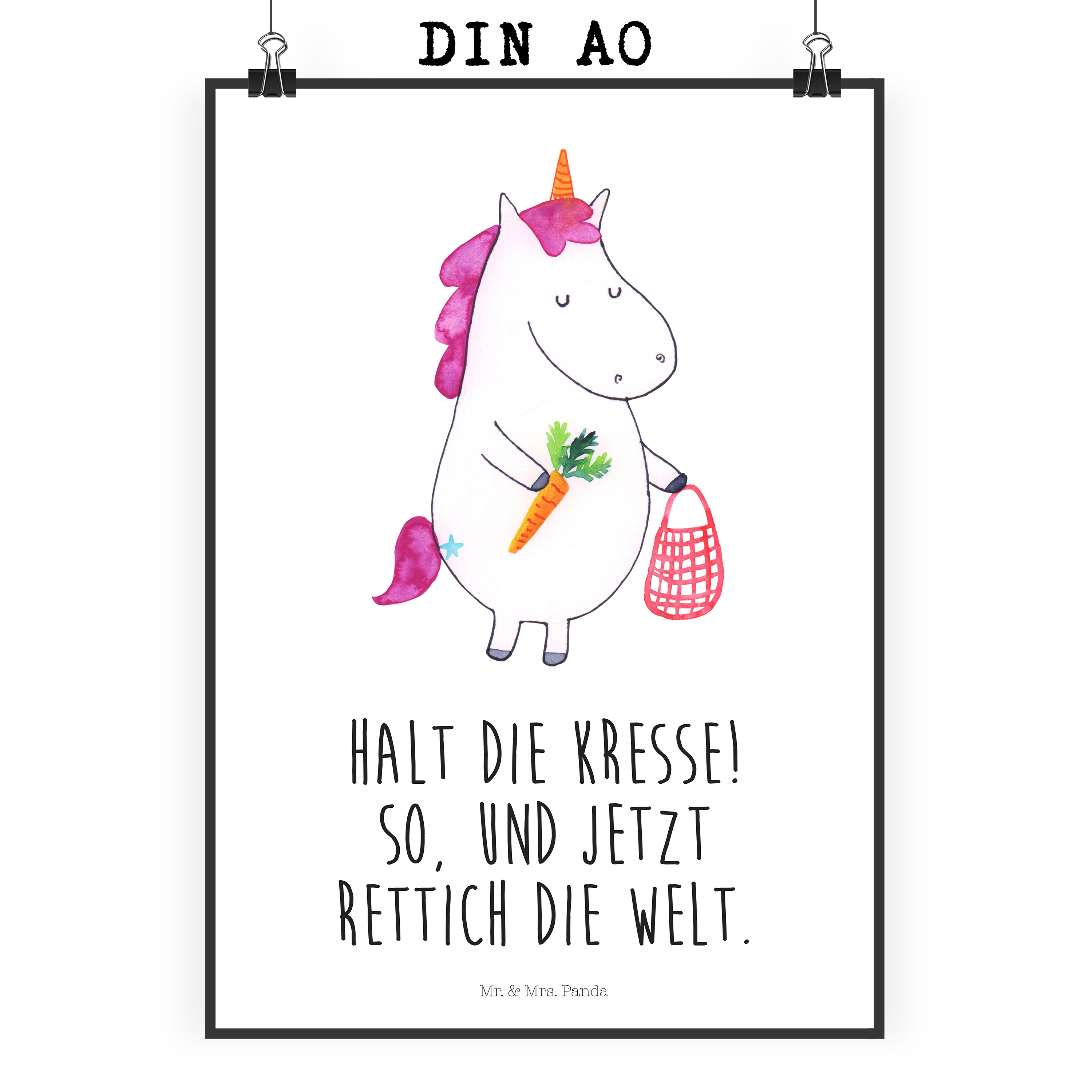 Poster Einhorn Gemüse