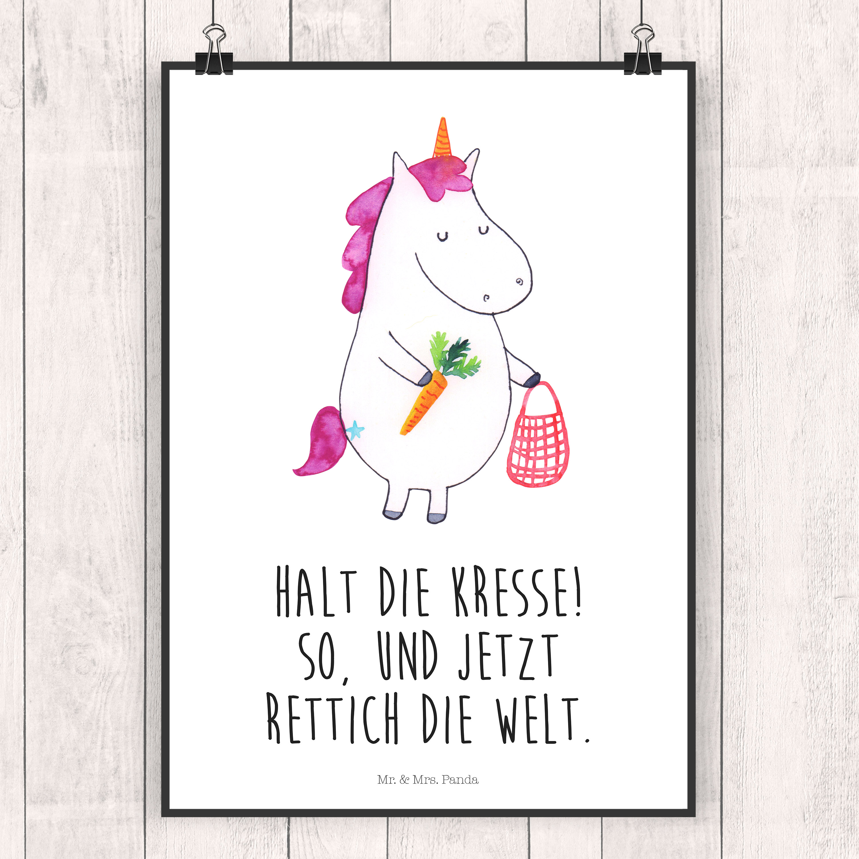 Poster Einhorn Gemüse