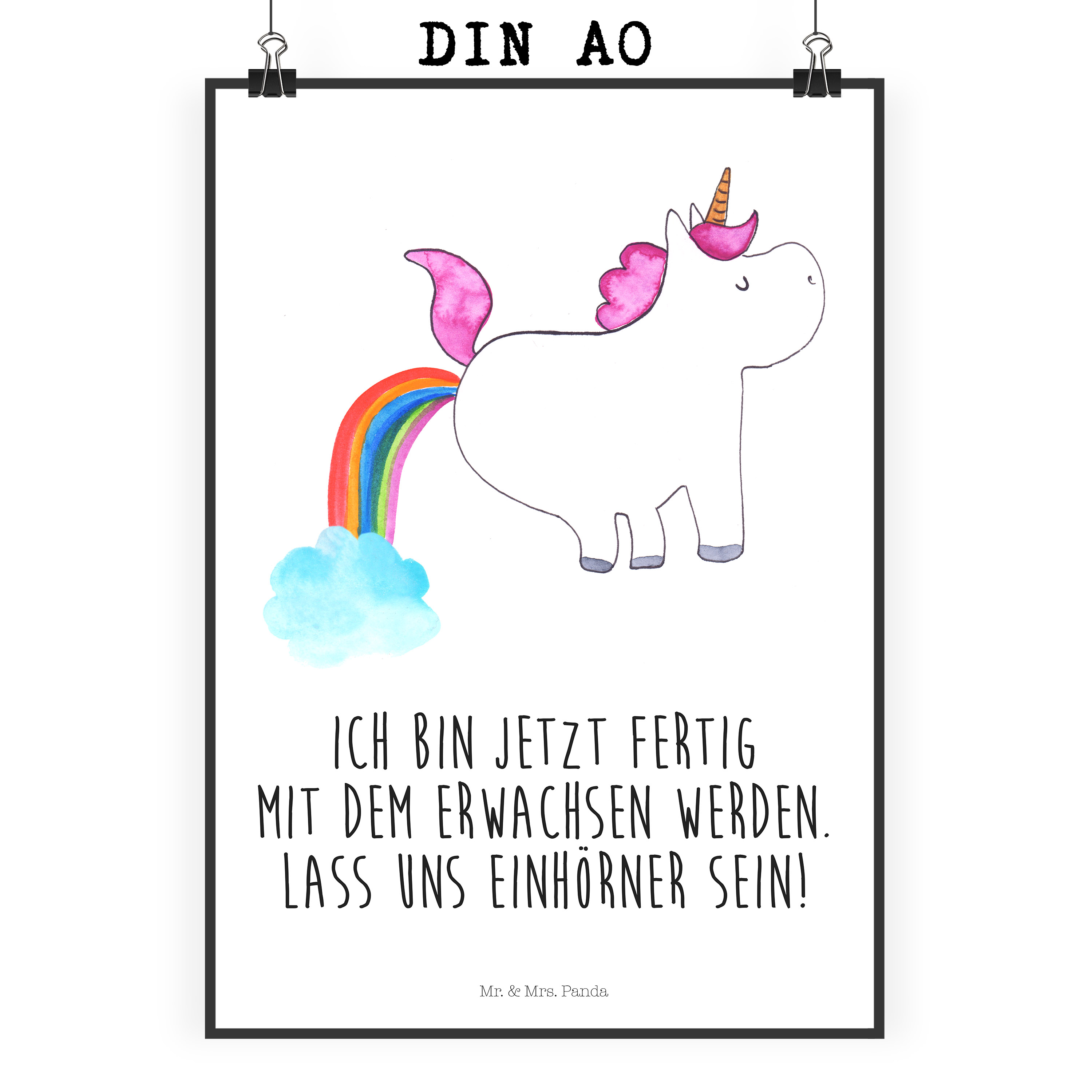 Poster Einhorn Pupsen