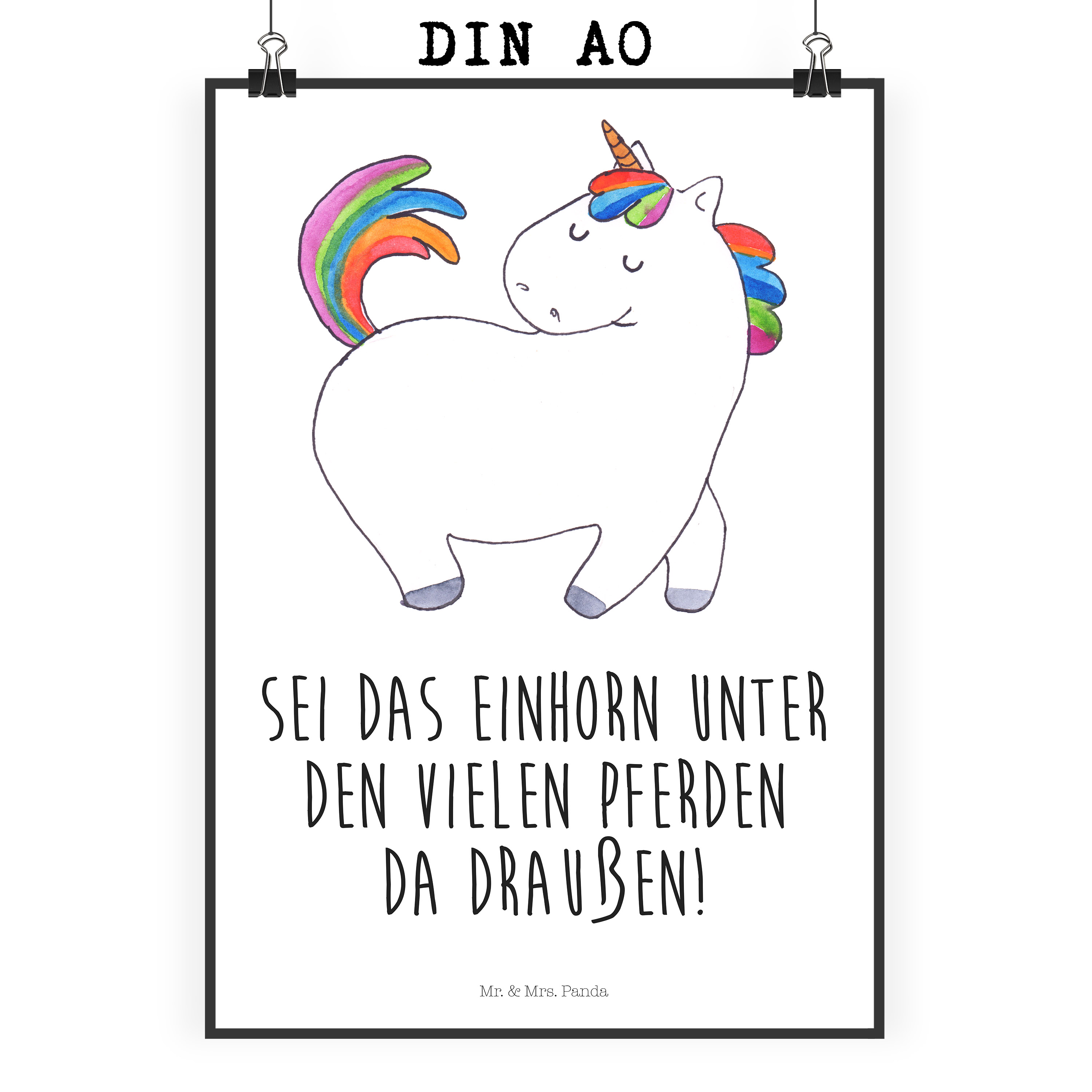 Poster Einhorn Stolzieren