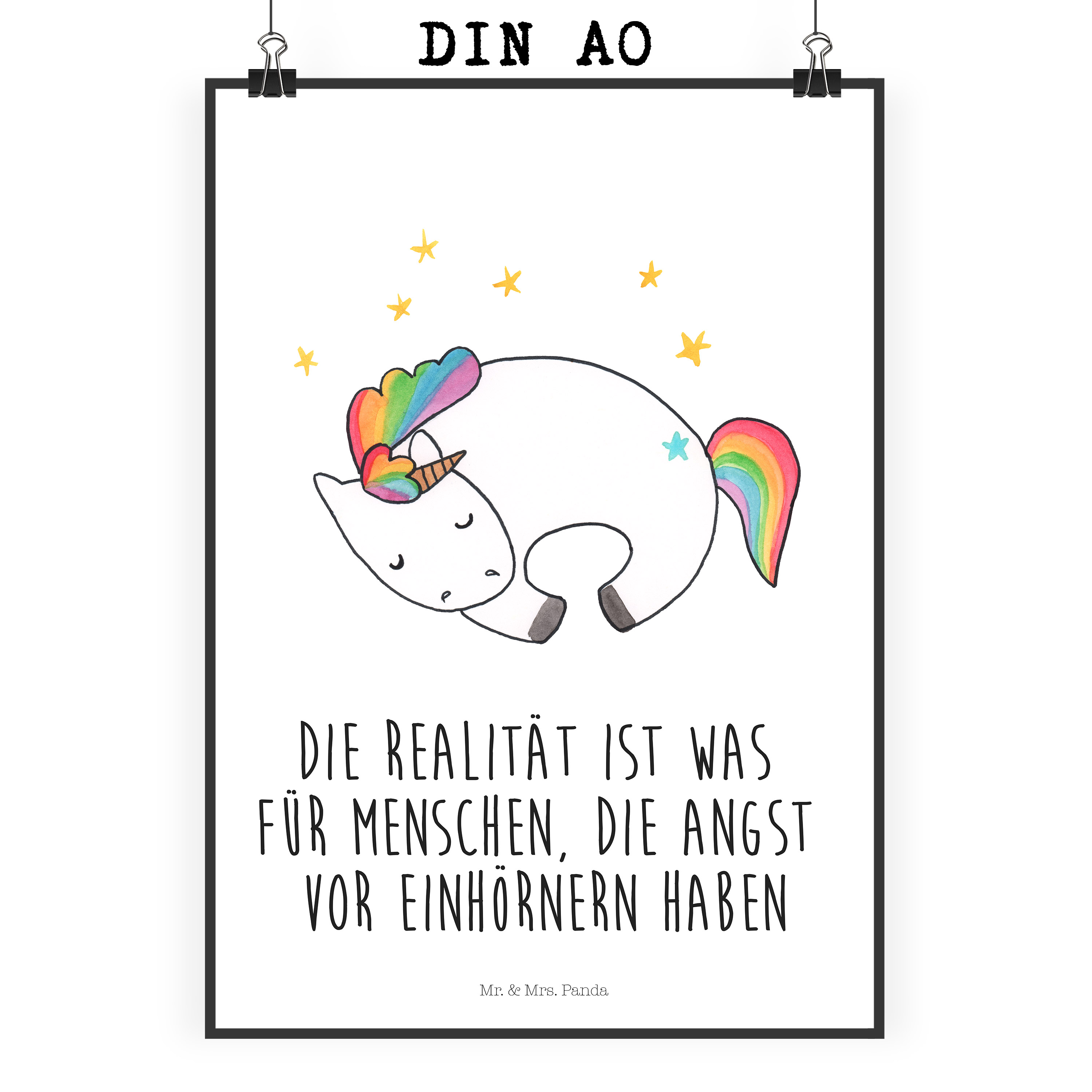 Poster Einhorn Nacht