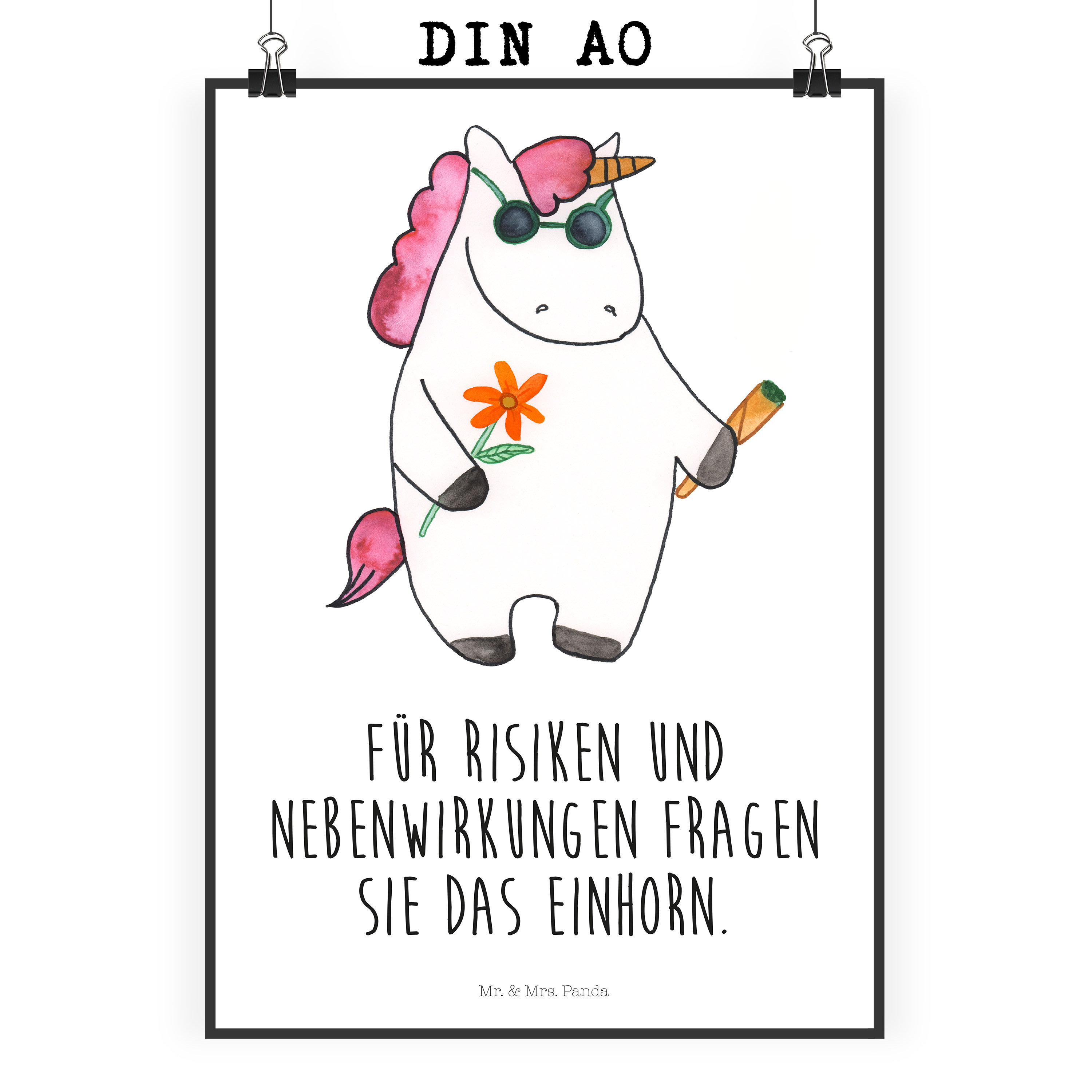 Poster Einhorn Woodstock