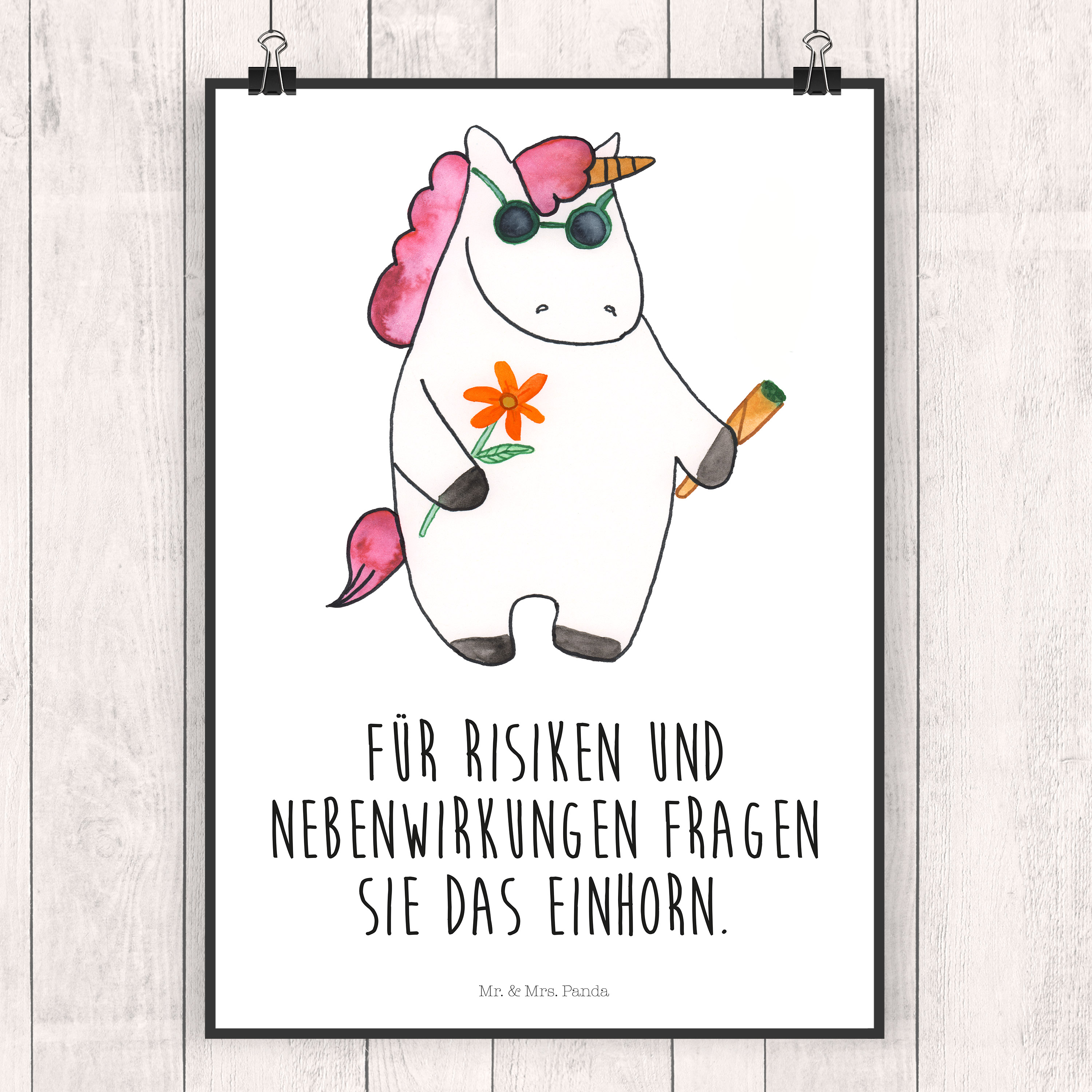 Poster Einhorn Woodstock