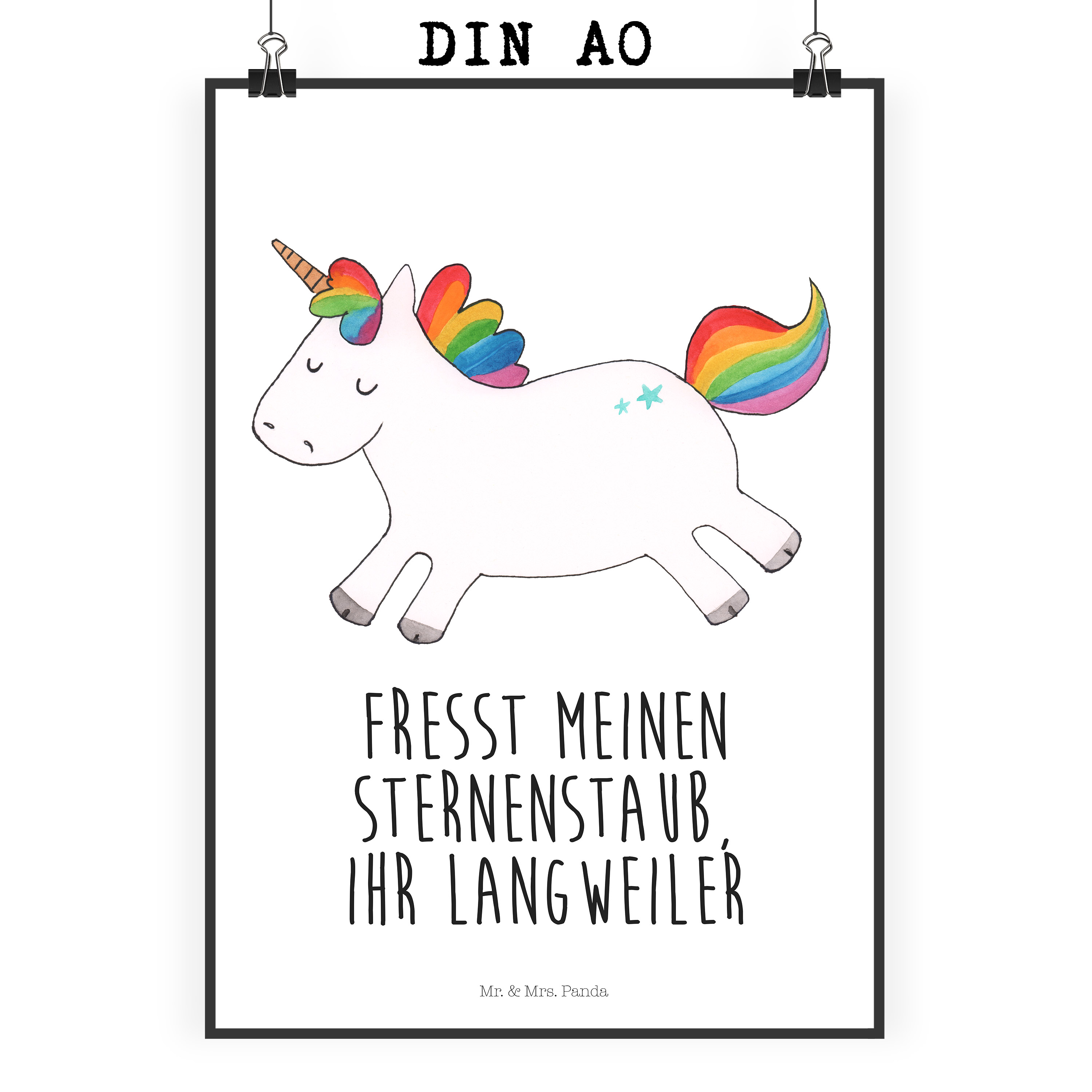 Poster Einhorn Happy