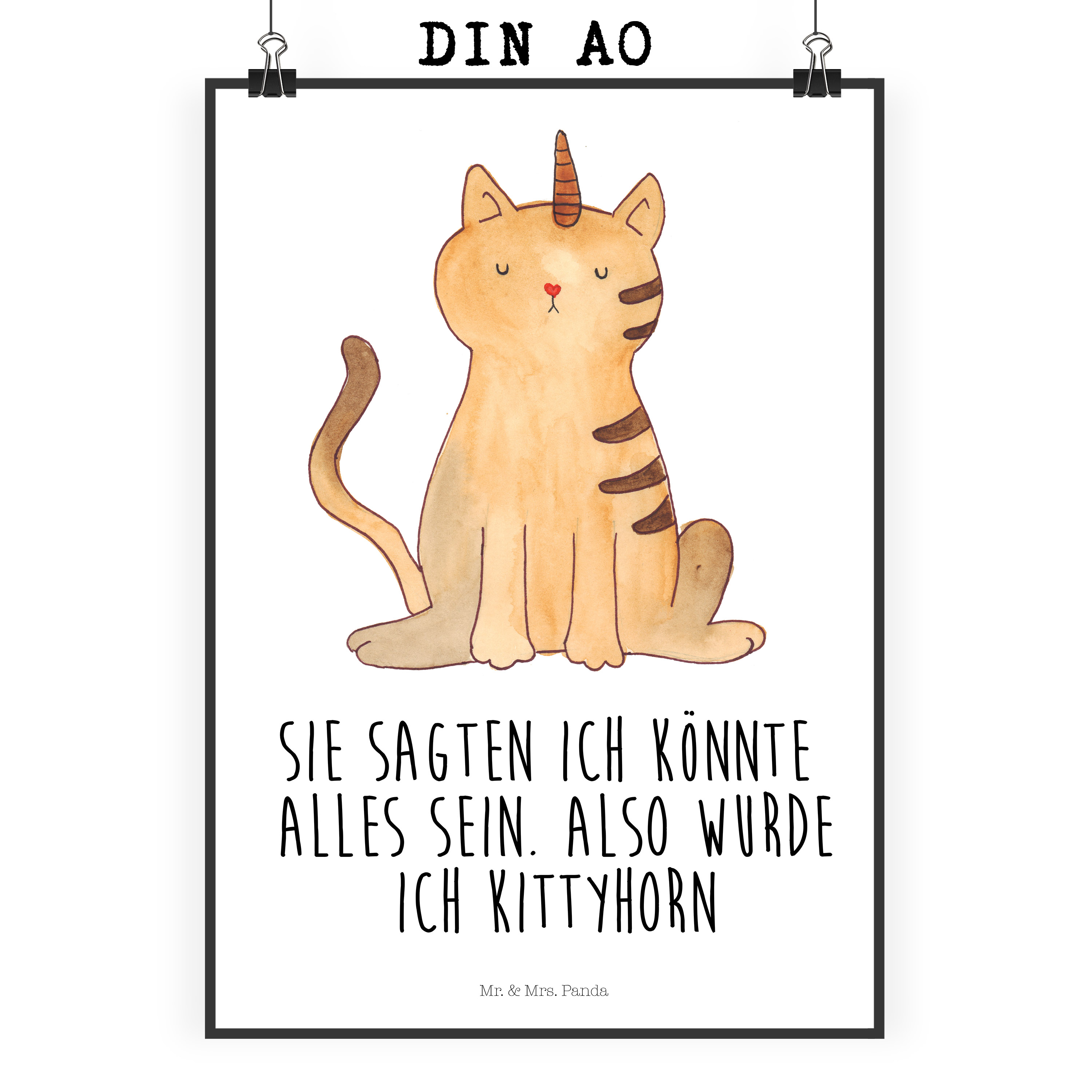 Poster Einhorn Katze