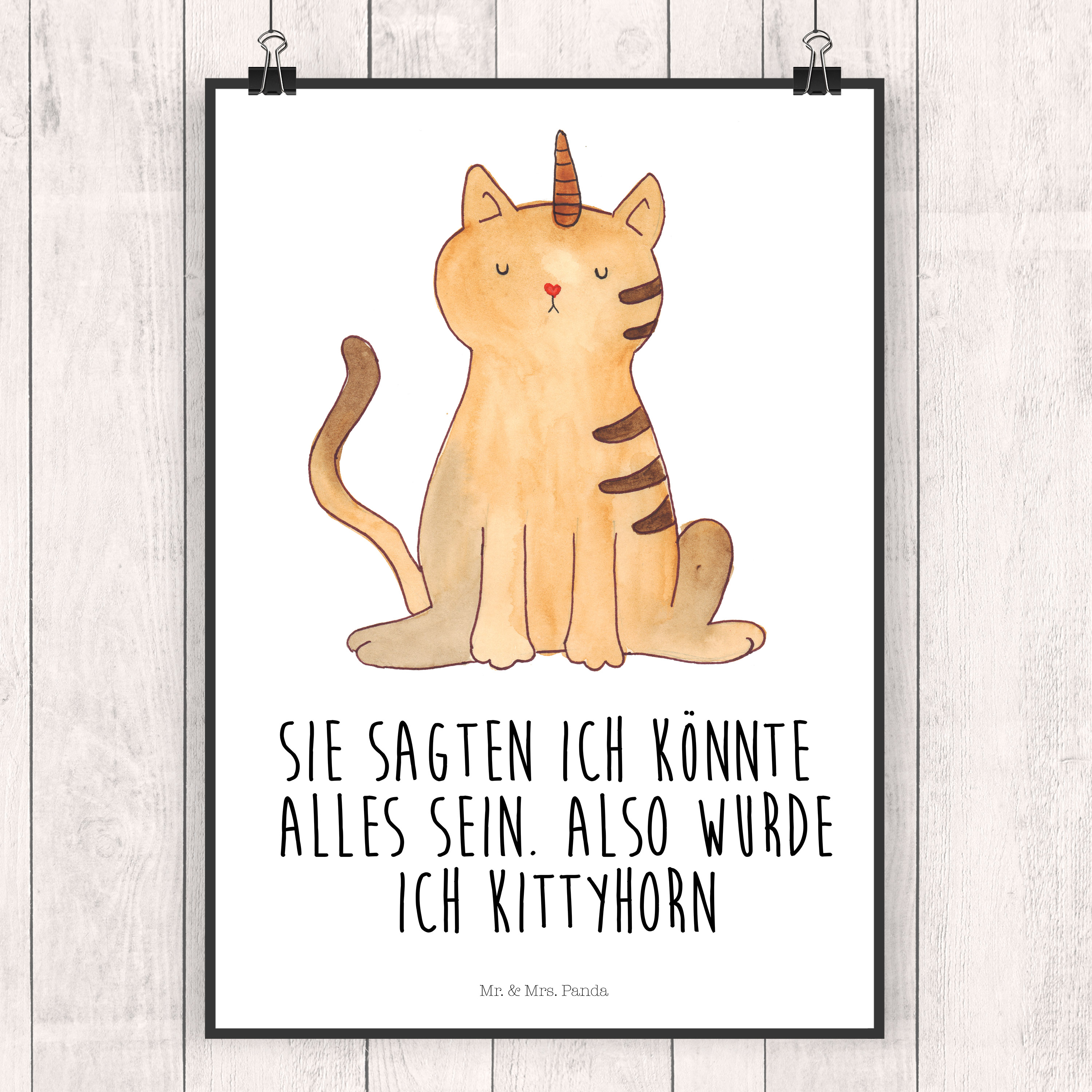 Poster Einhorn Katze