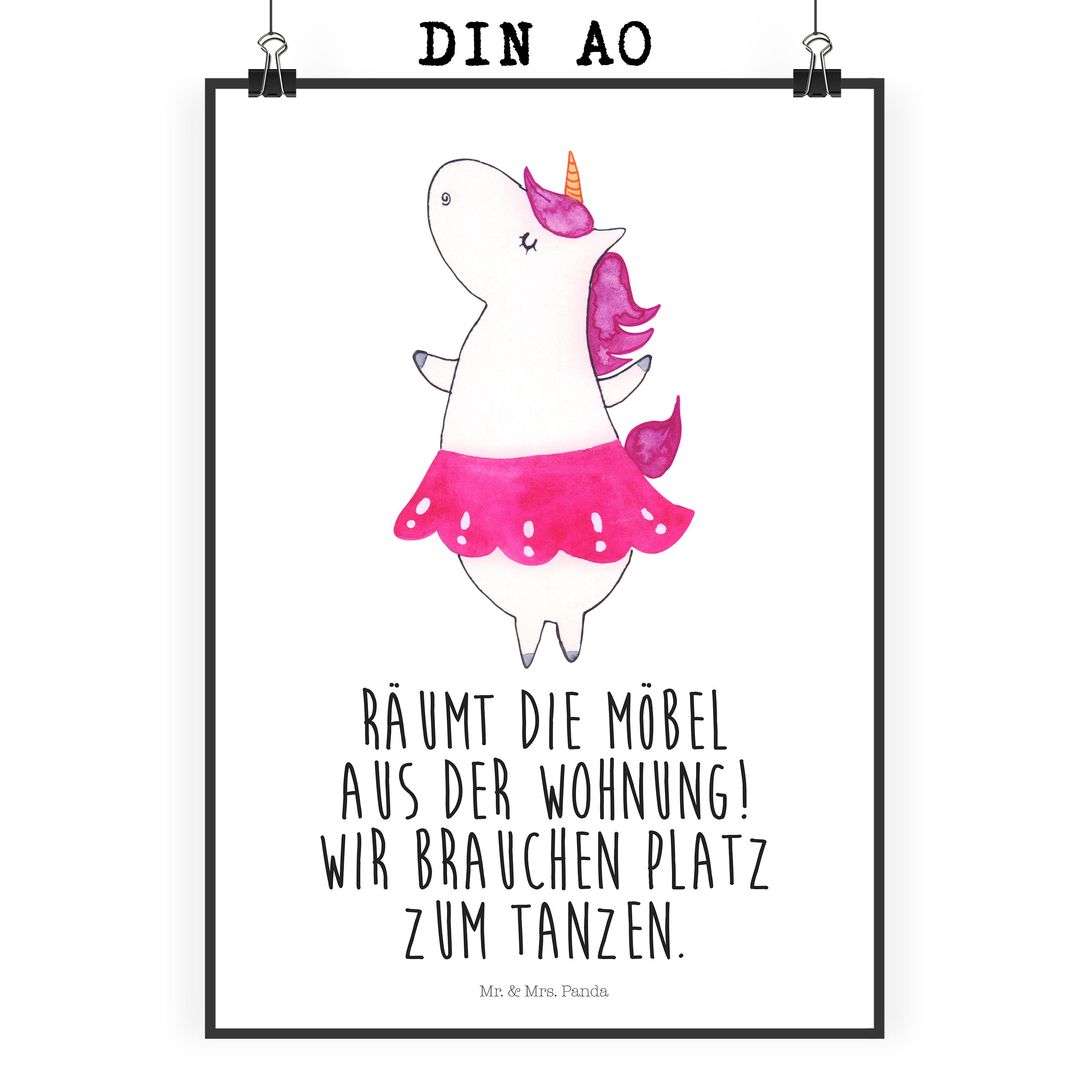 Poster Einhorn Ballerina