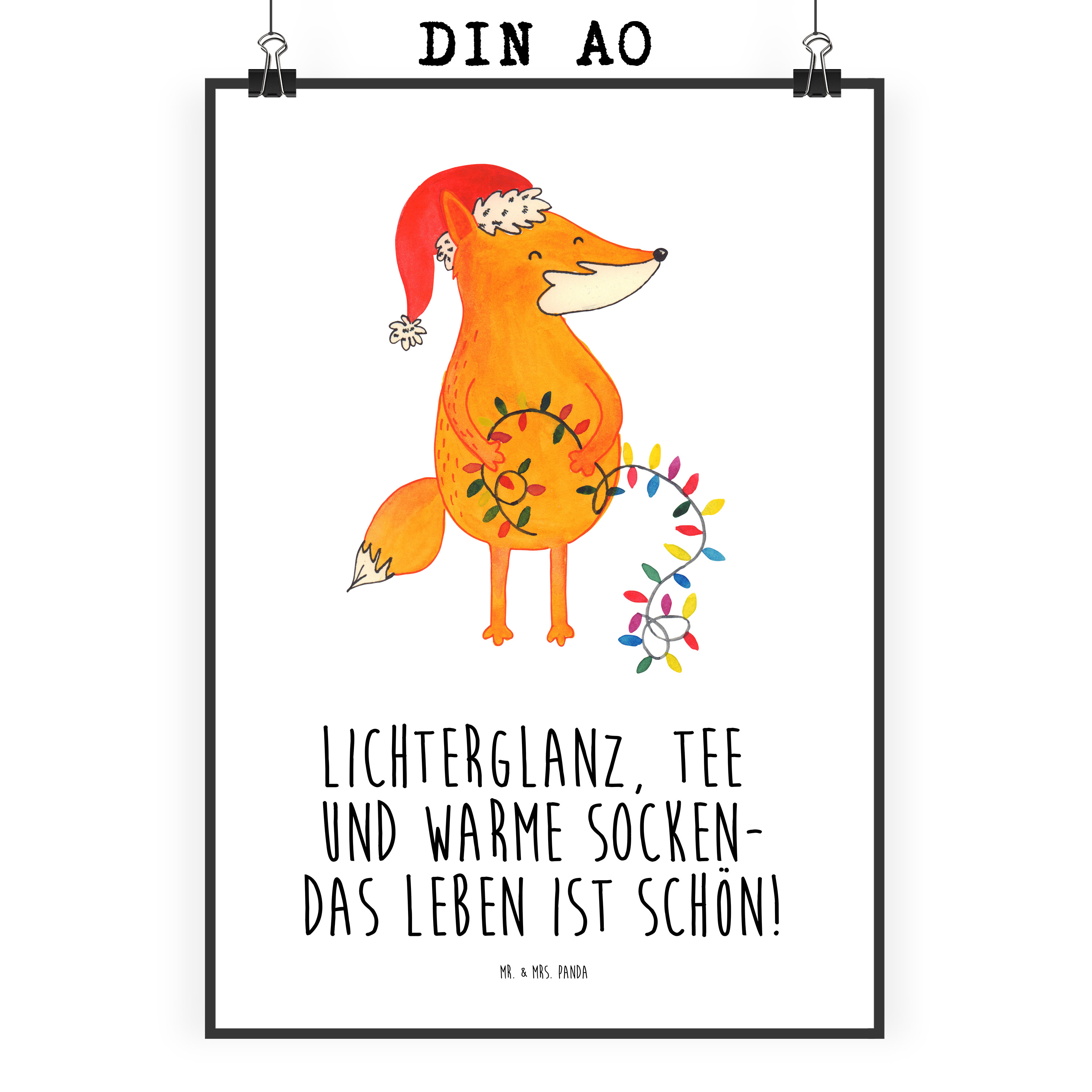 Poster Fuchs Weihnachten