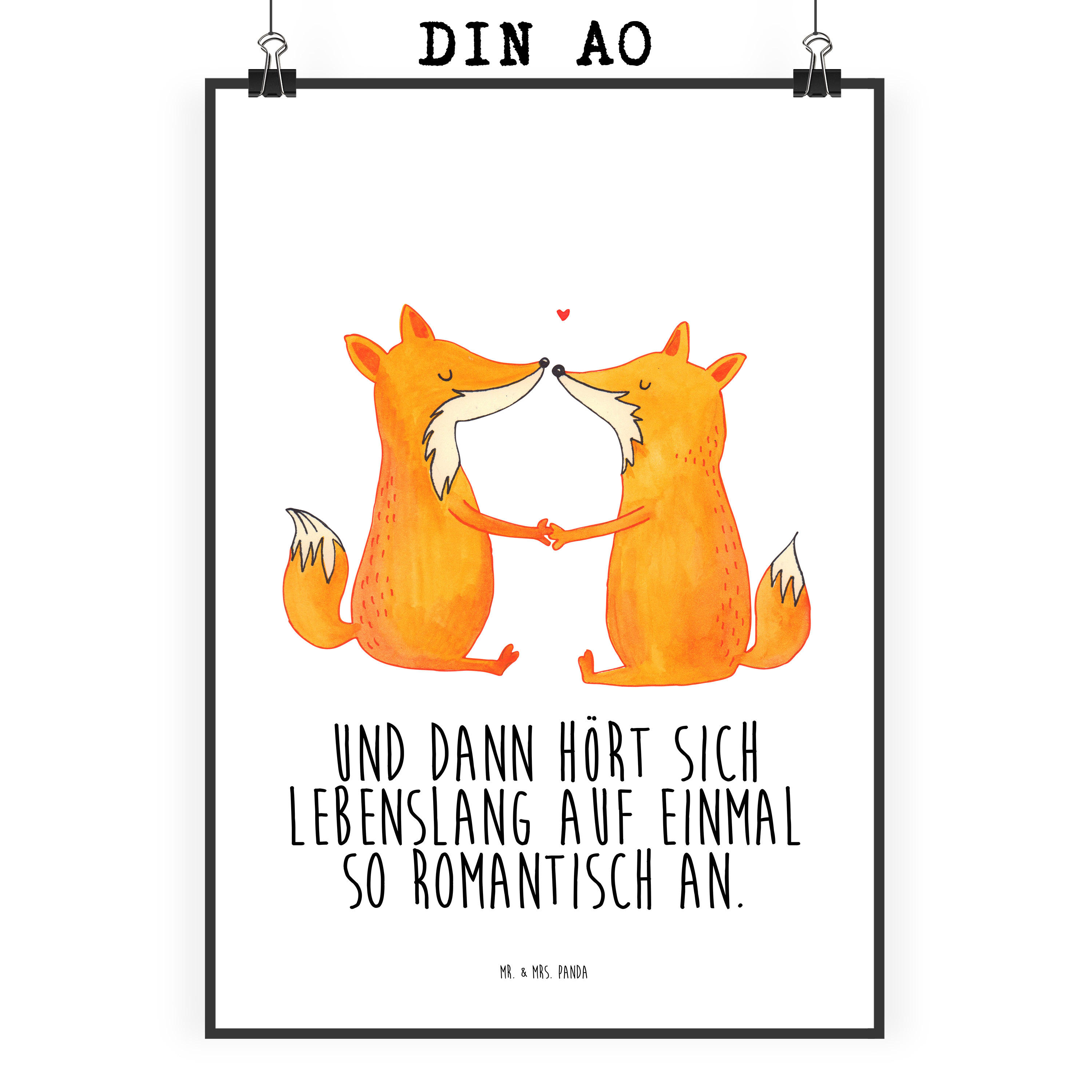 Poster Füchse Liebe