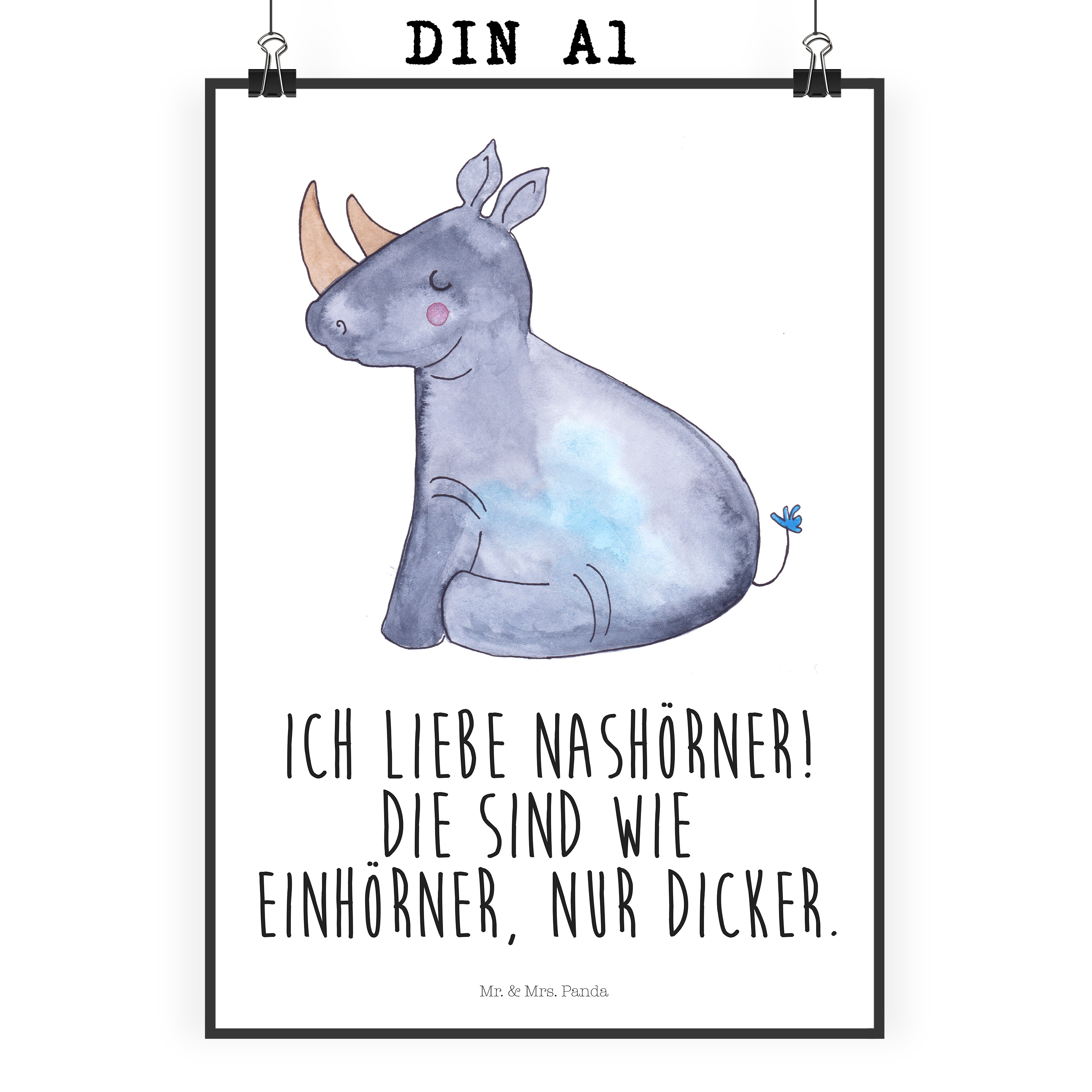 Poster Einhorn Nashorn