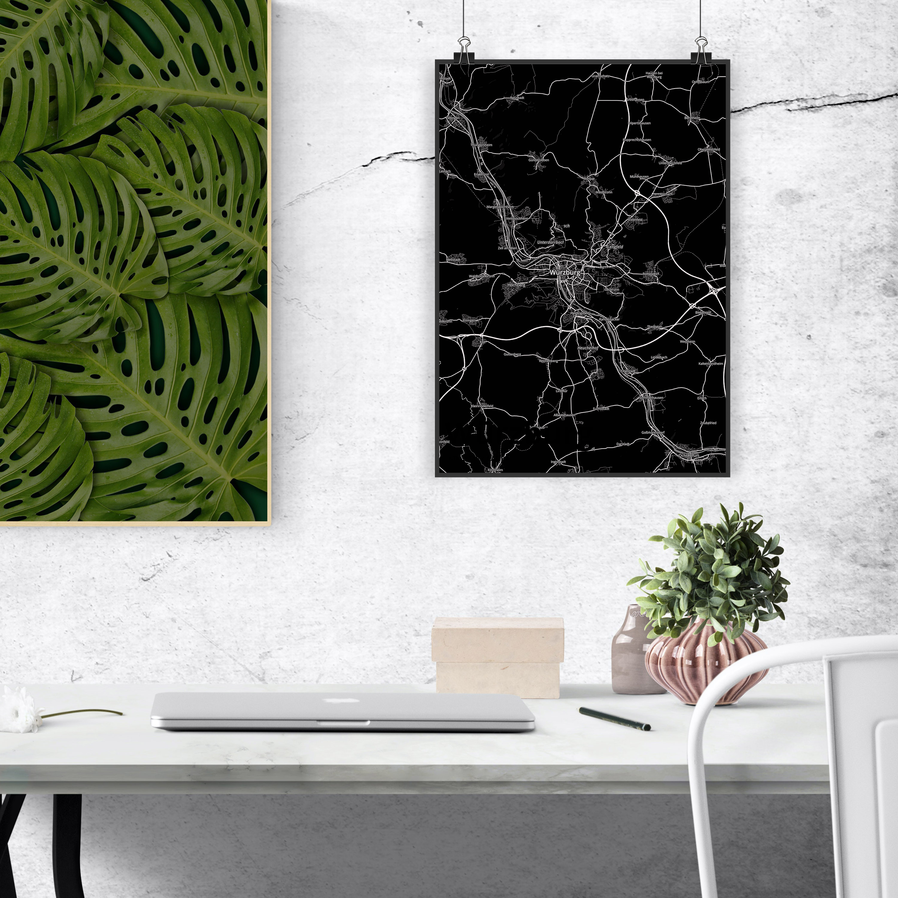 DIN A5 Poster Würzburg - Geschenk Designposter Dorf Wandposter Wanddeko Städte - Bild 2 von 2