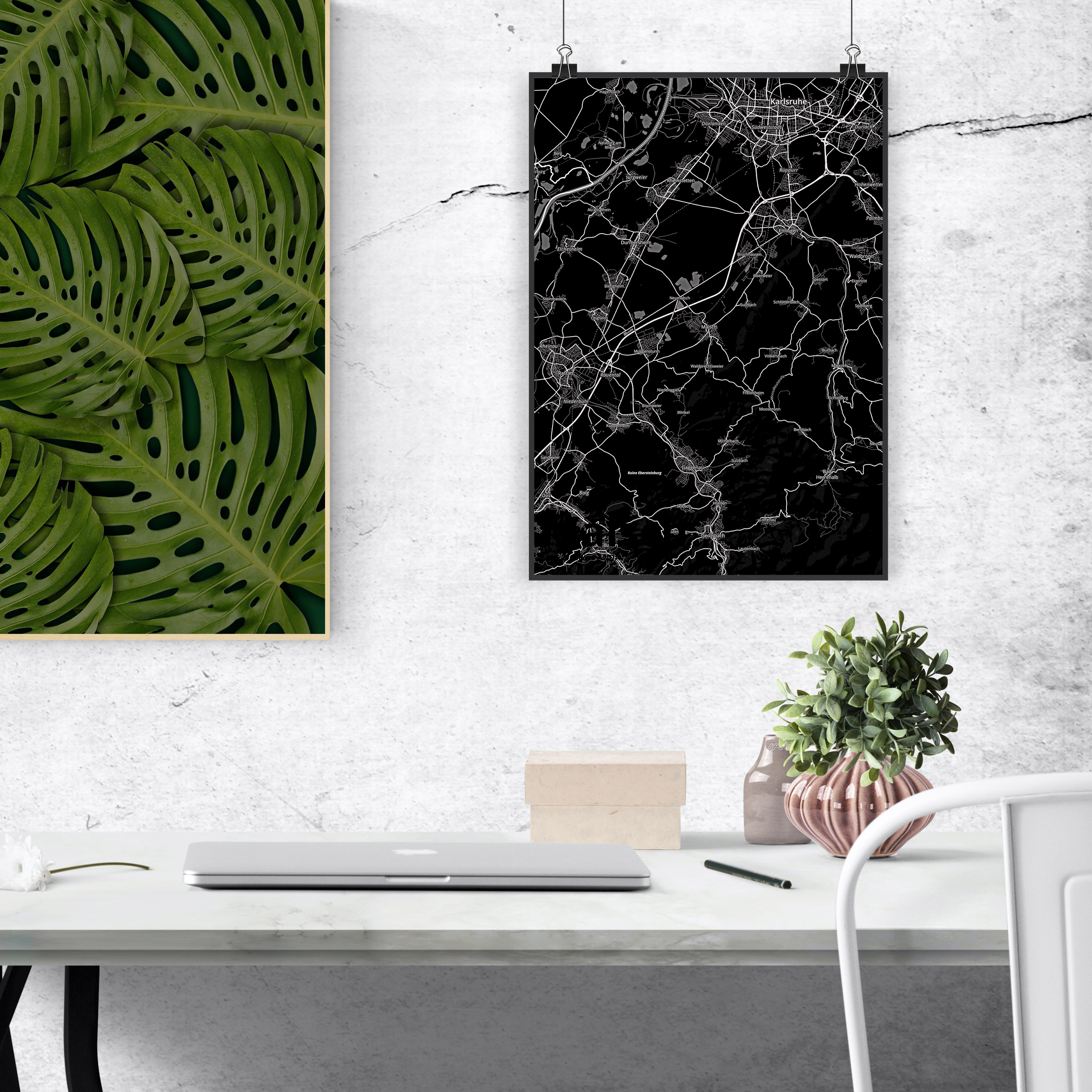 DIN A5 Poster Malsch - Geschenk Städte Ort Wanddeko Bild Designposter Stadt Bild - Bild 2 von 2
