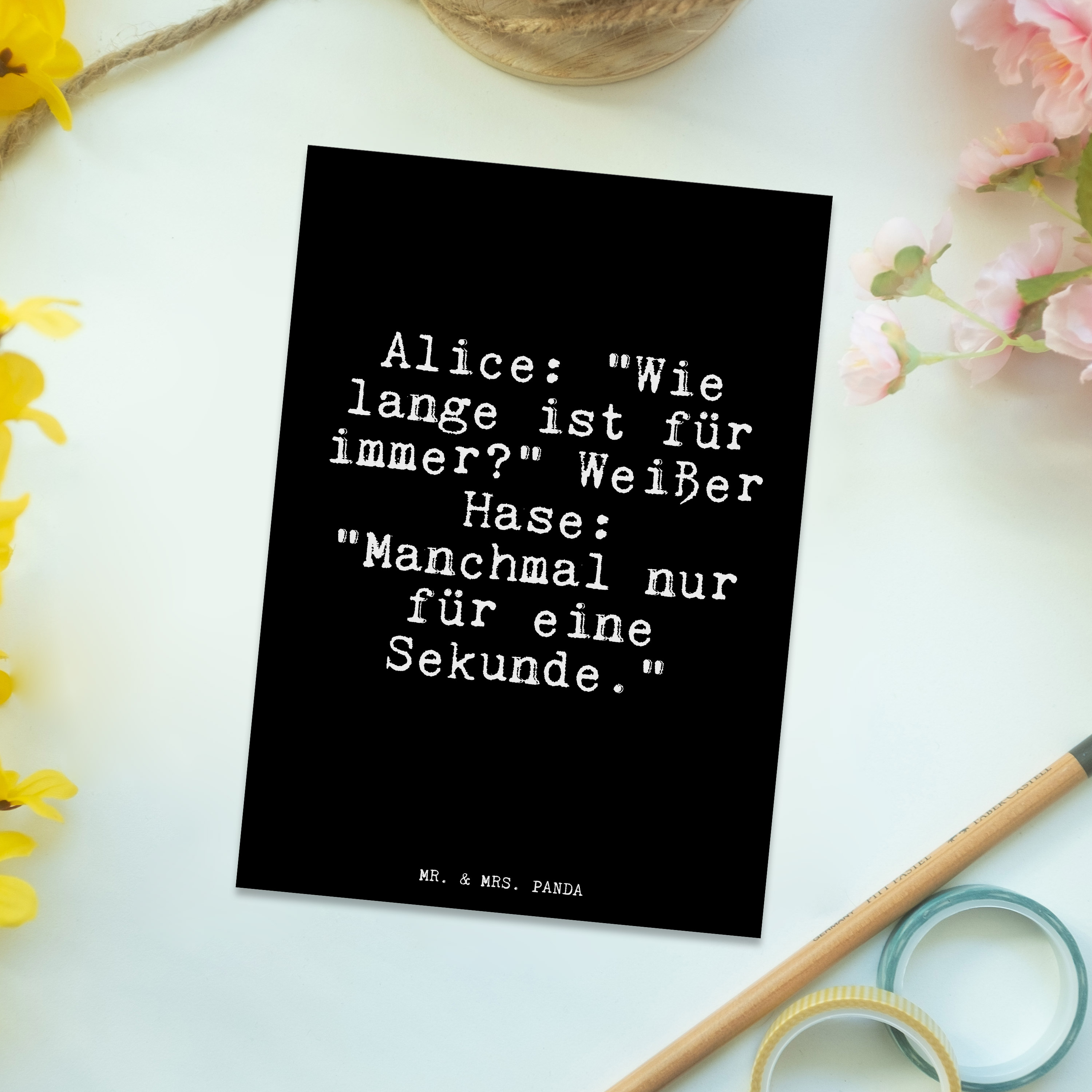 Postkarte Alice: "Wie lange ist...