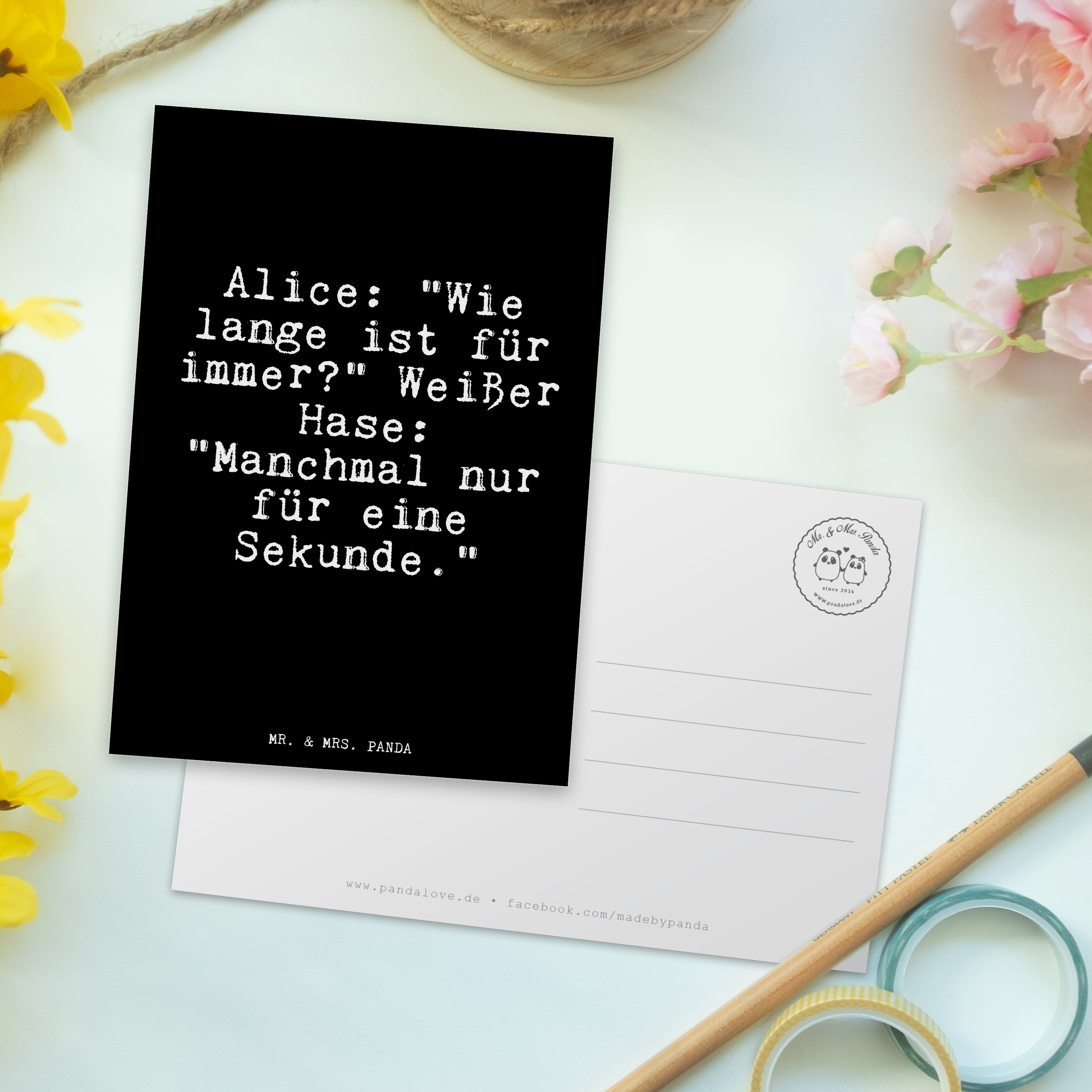 Postkarte Alice: "Wie lange ist...