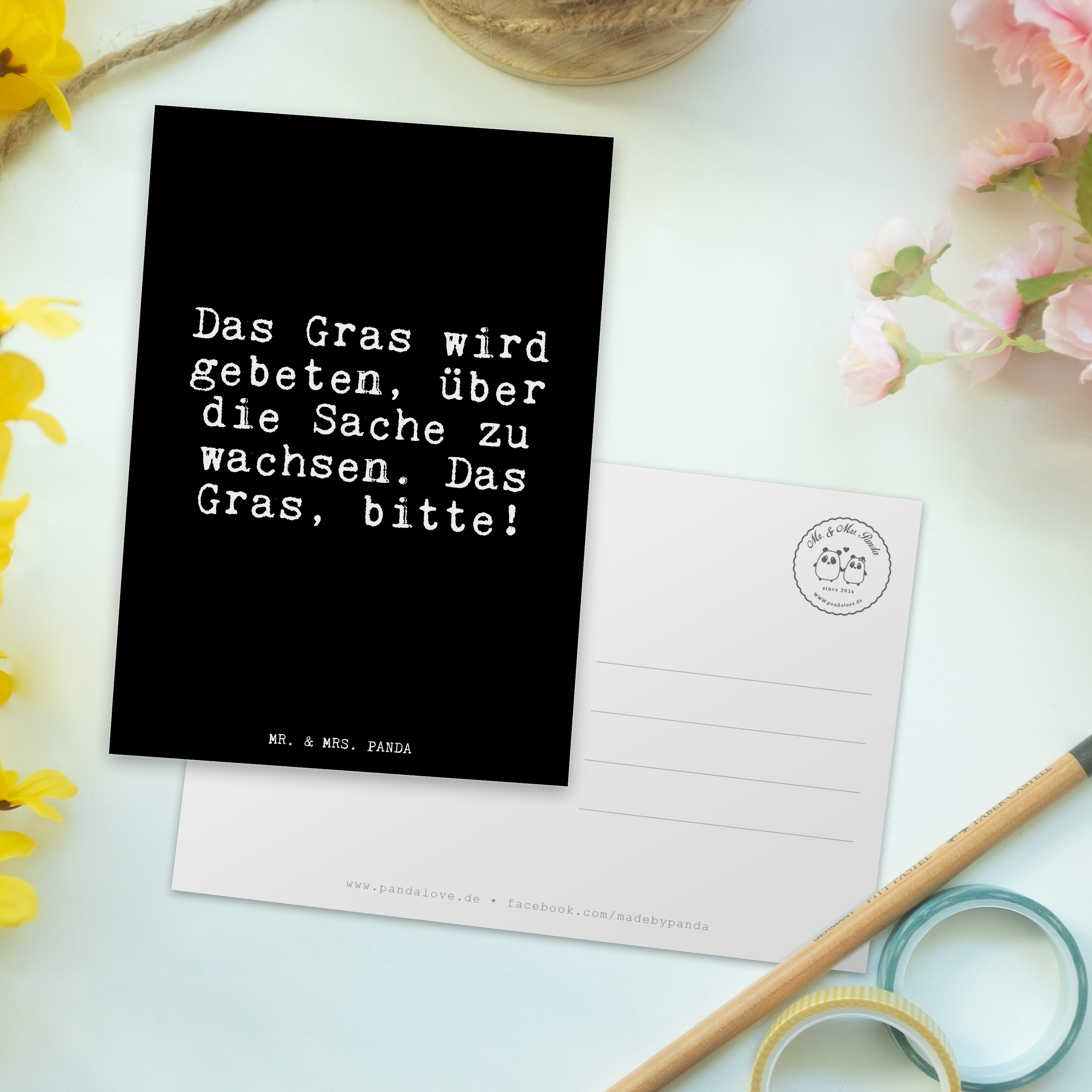 Postkarte Das Gras wird gebeten,...