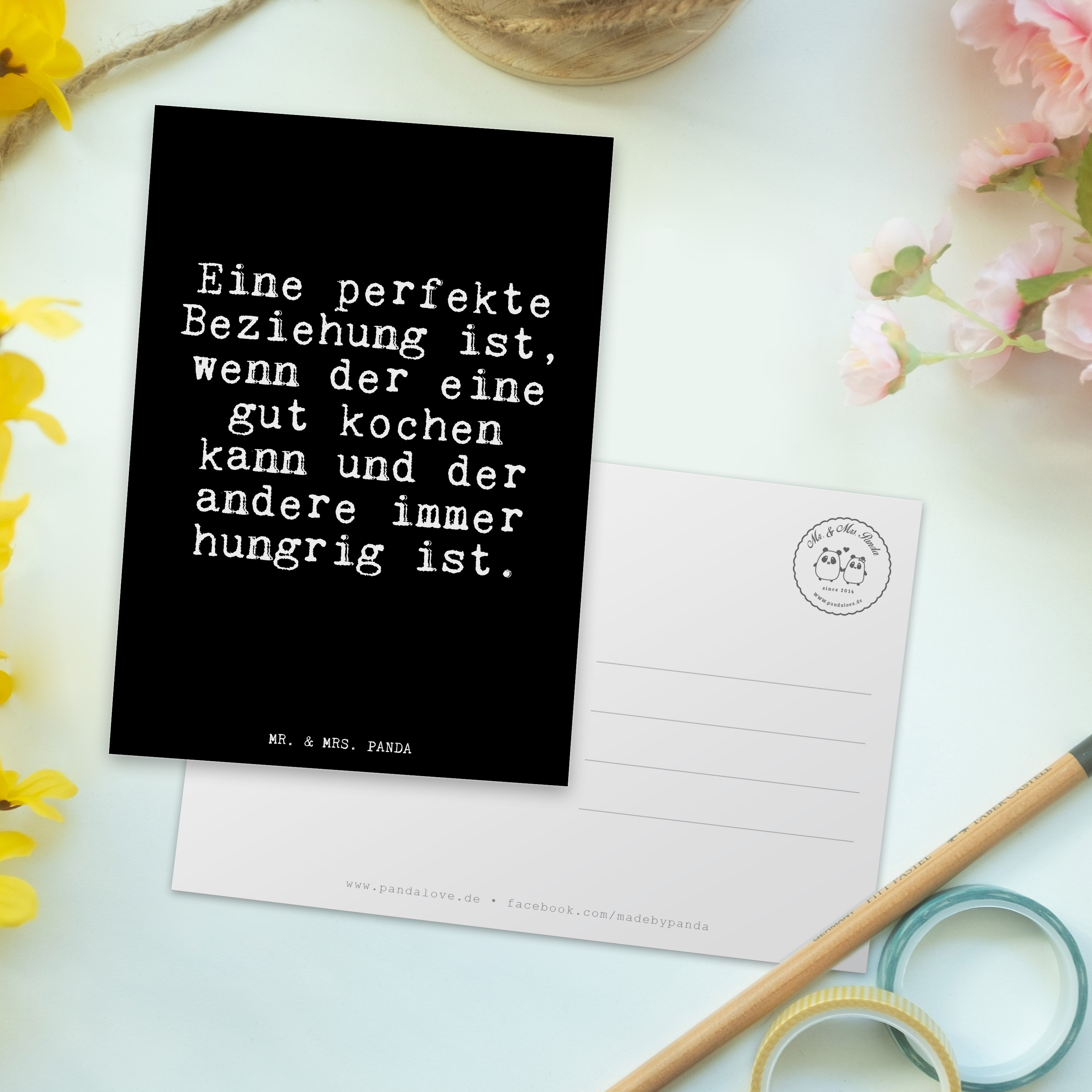 Postkarte Eine perfekte Beziehung ist,...