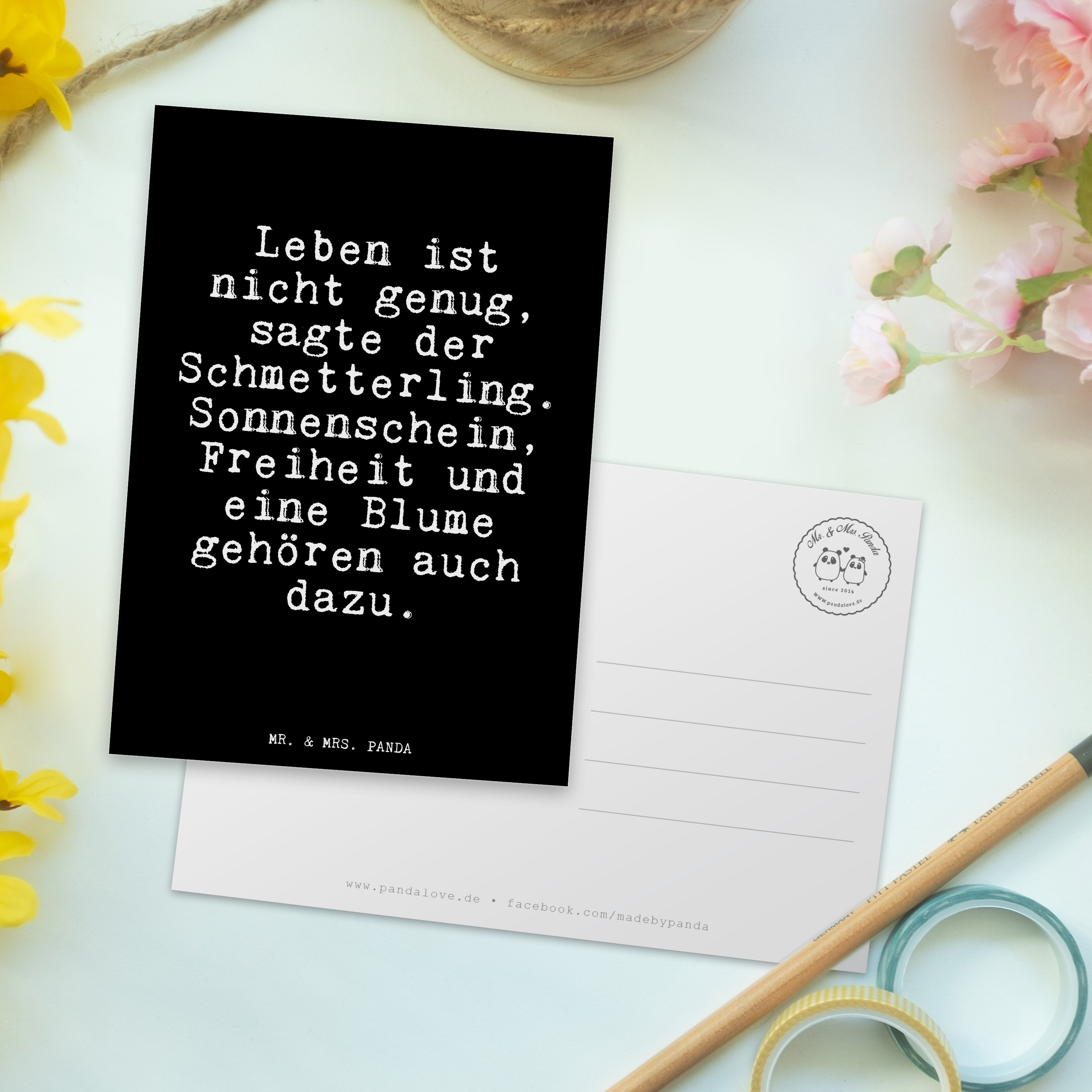 Postkarte Leben ist nicht genug,...