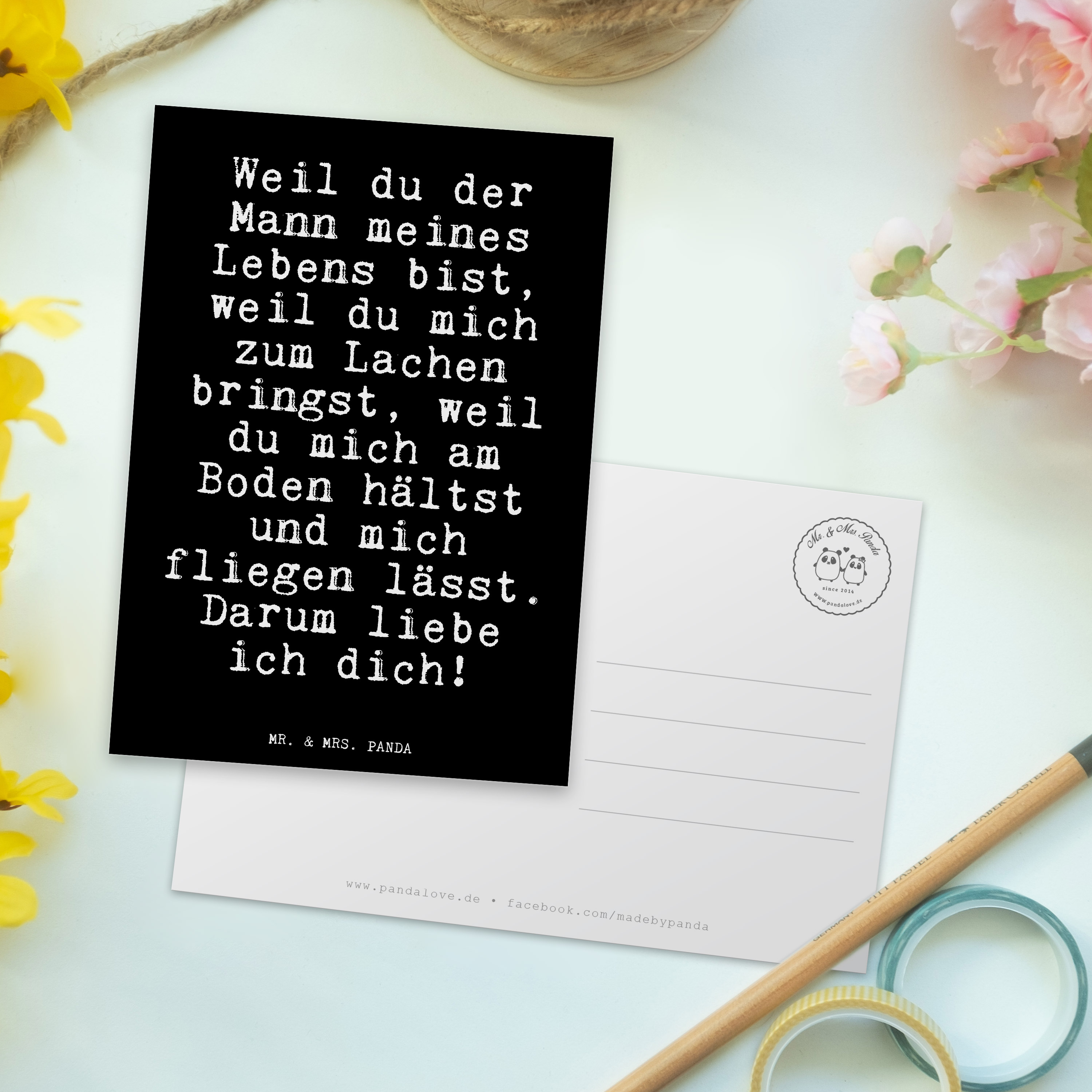 Postkarte Weil du der Mann...