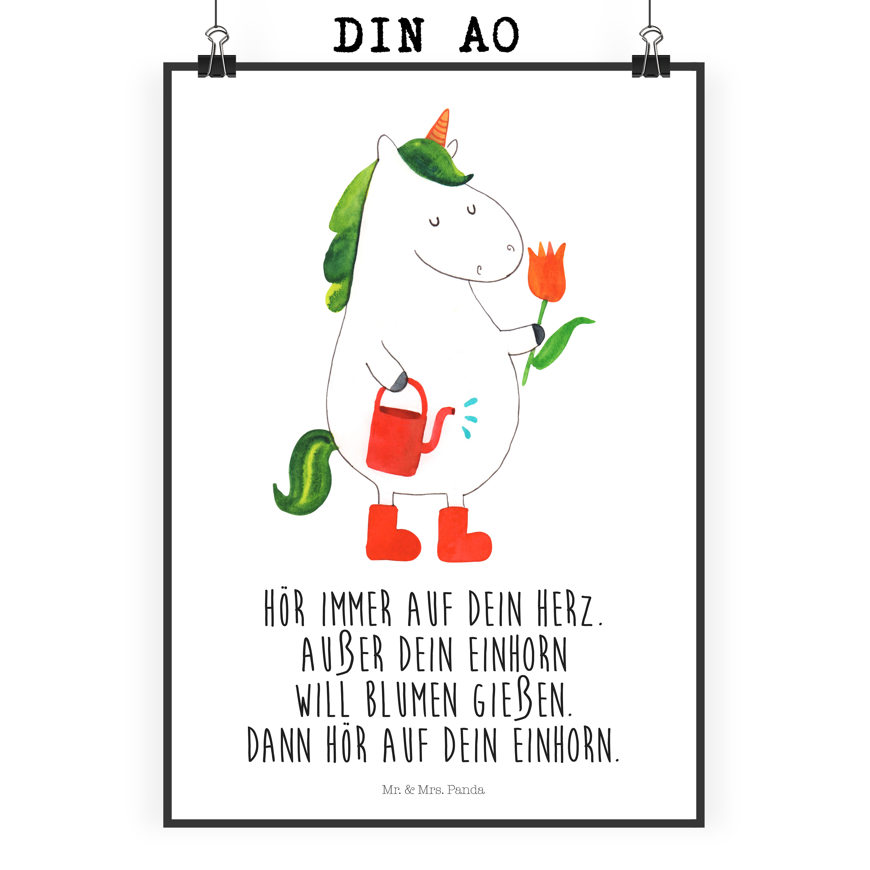 Poster Einhorn Gärtner