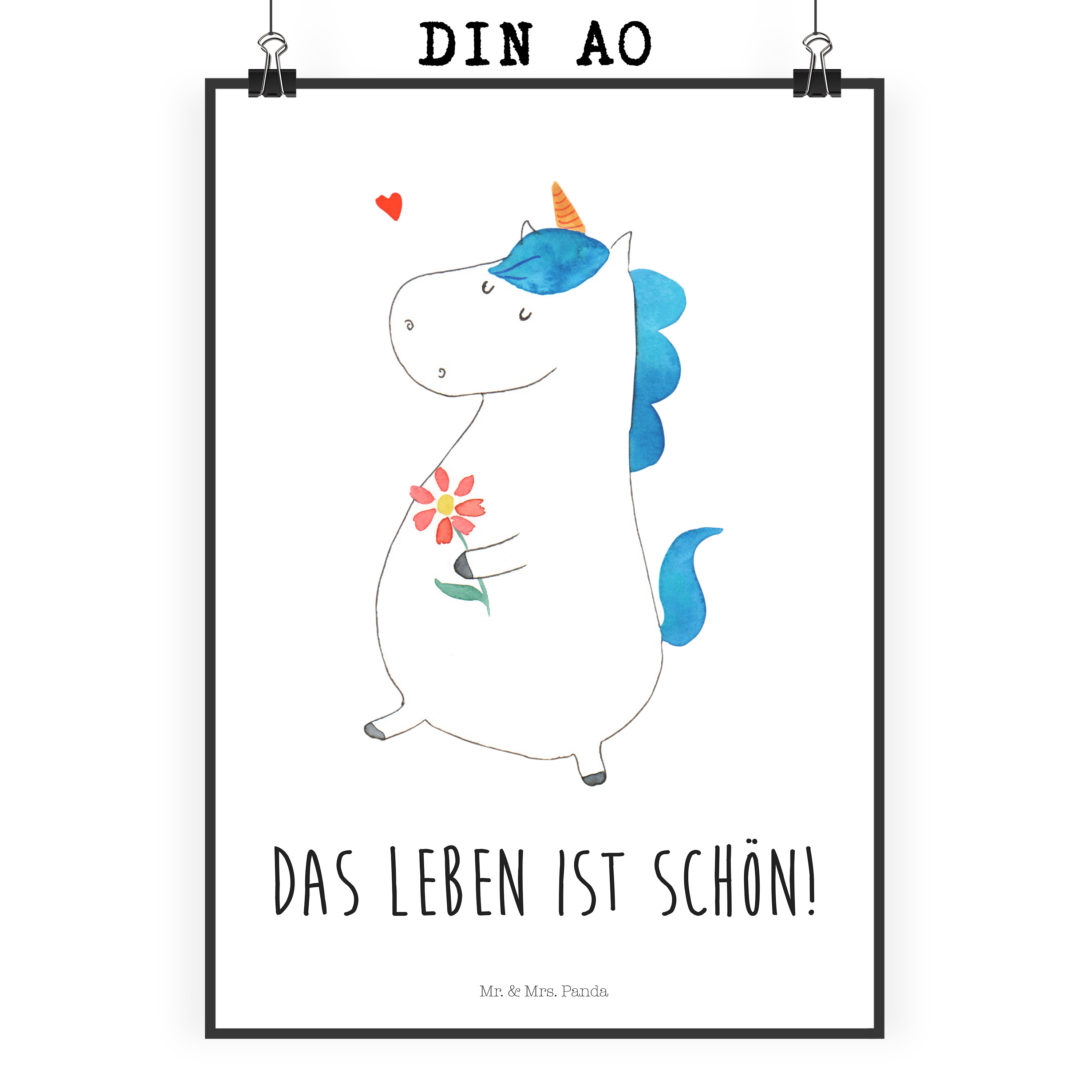 Poster Einhorn Spaziergang