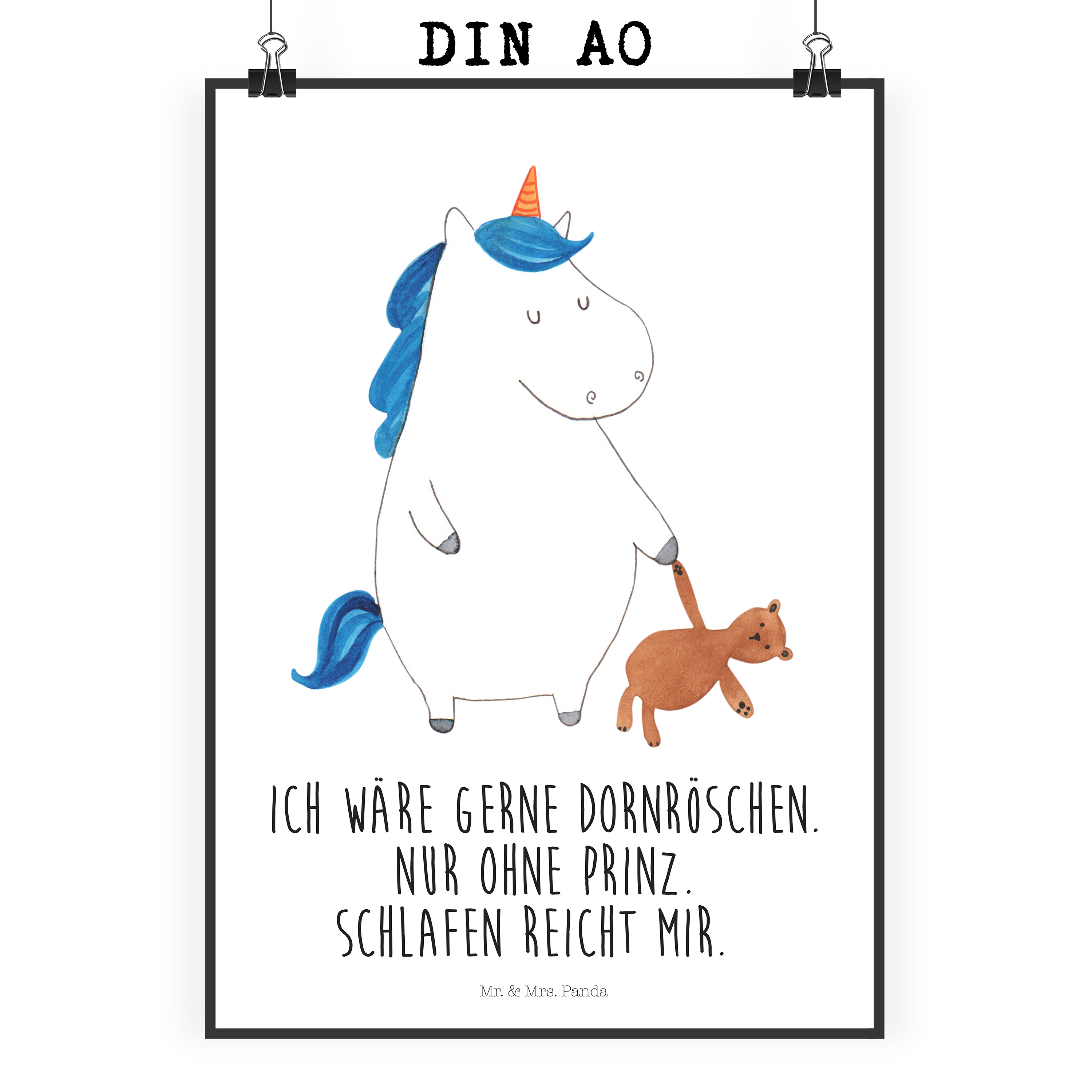 Poster Einhorn Teddy