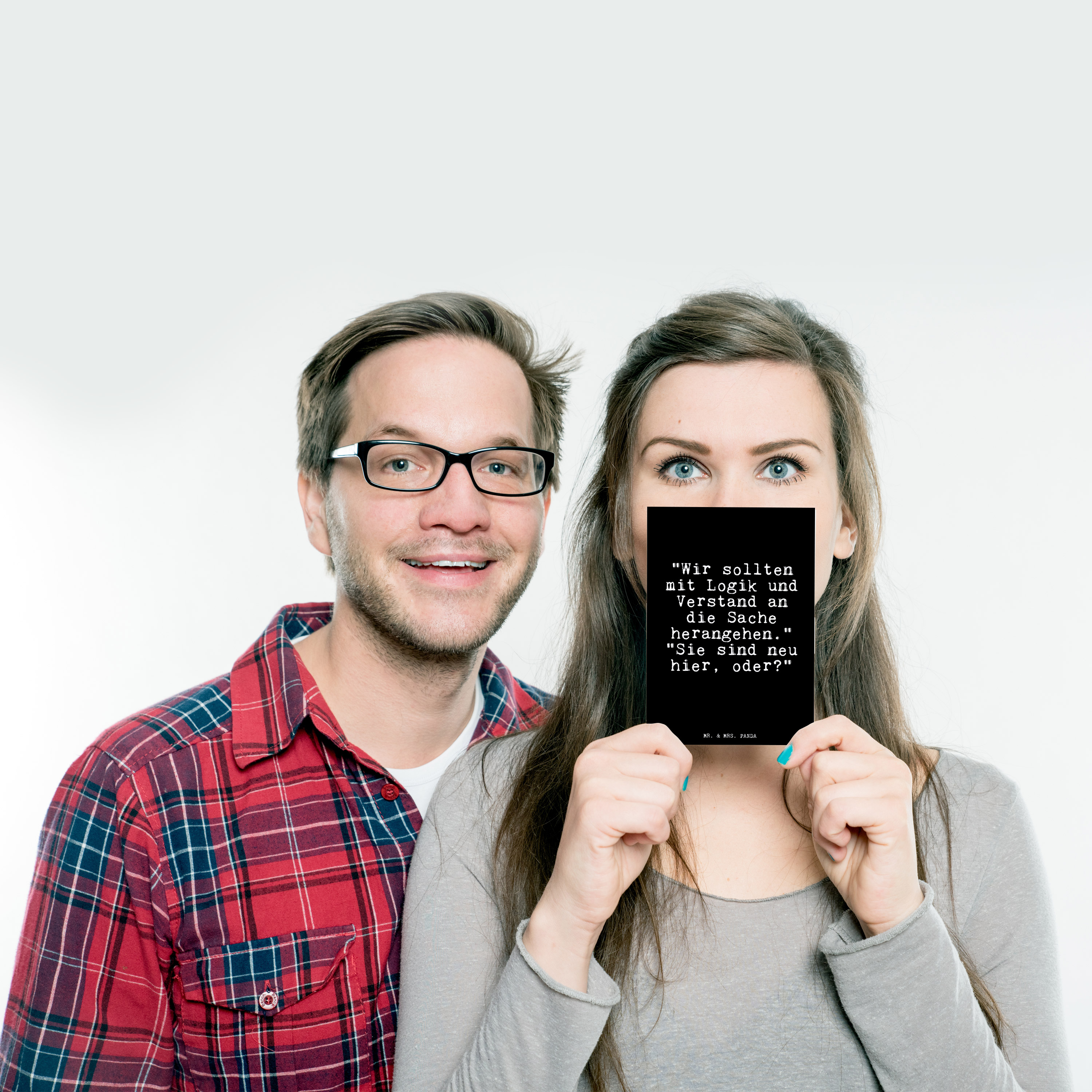 Postkarte "Wir sollten mit Logik... - Geschenk Büro Spruch Geschenke Zitate - Bild 4 von 5