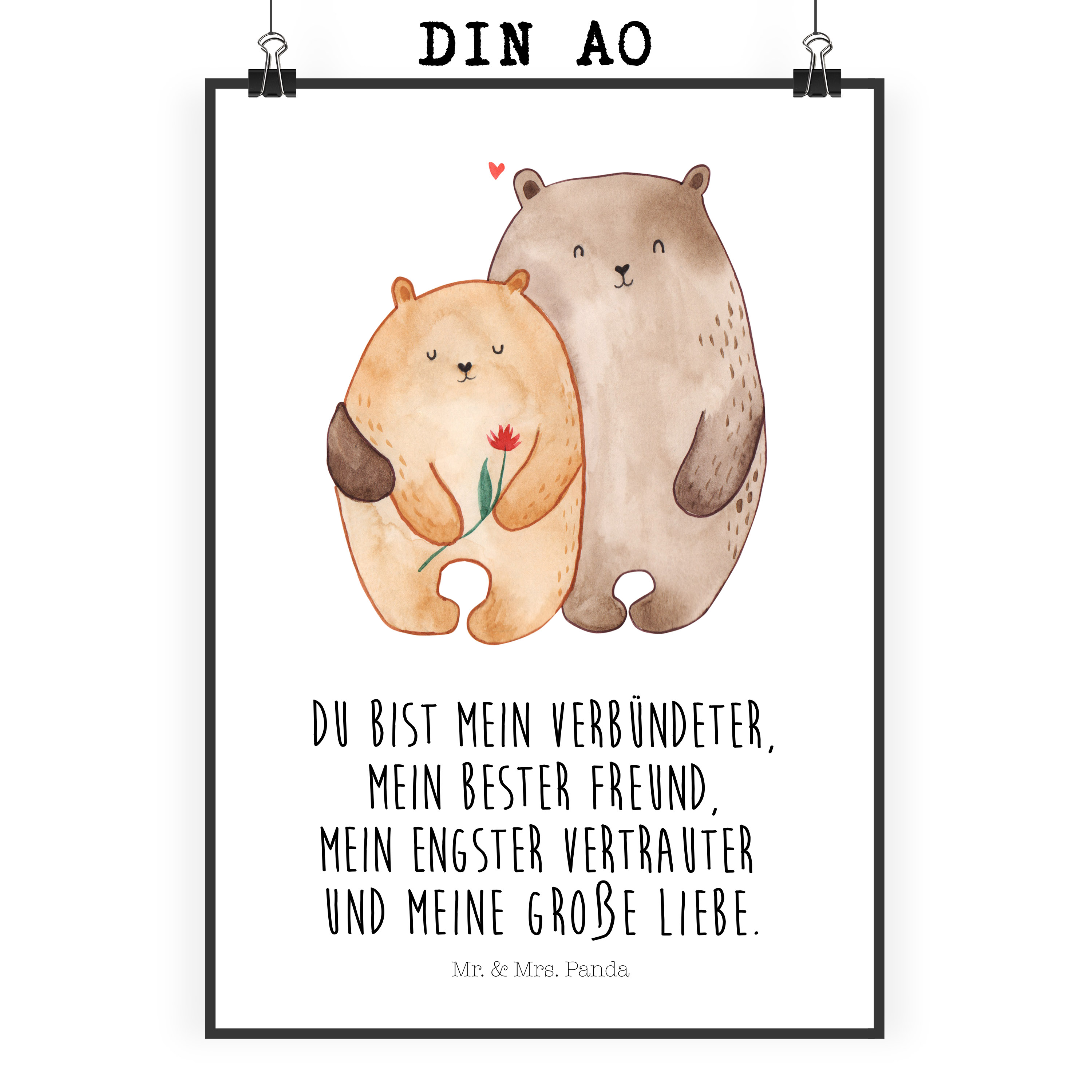 Poster Bären Liebe