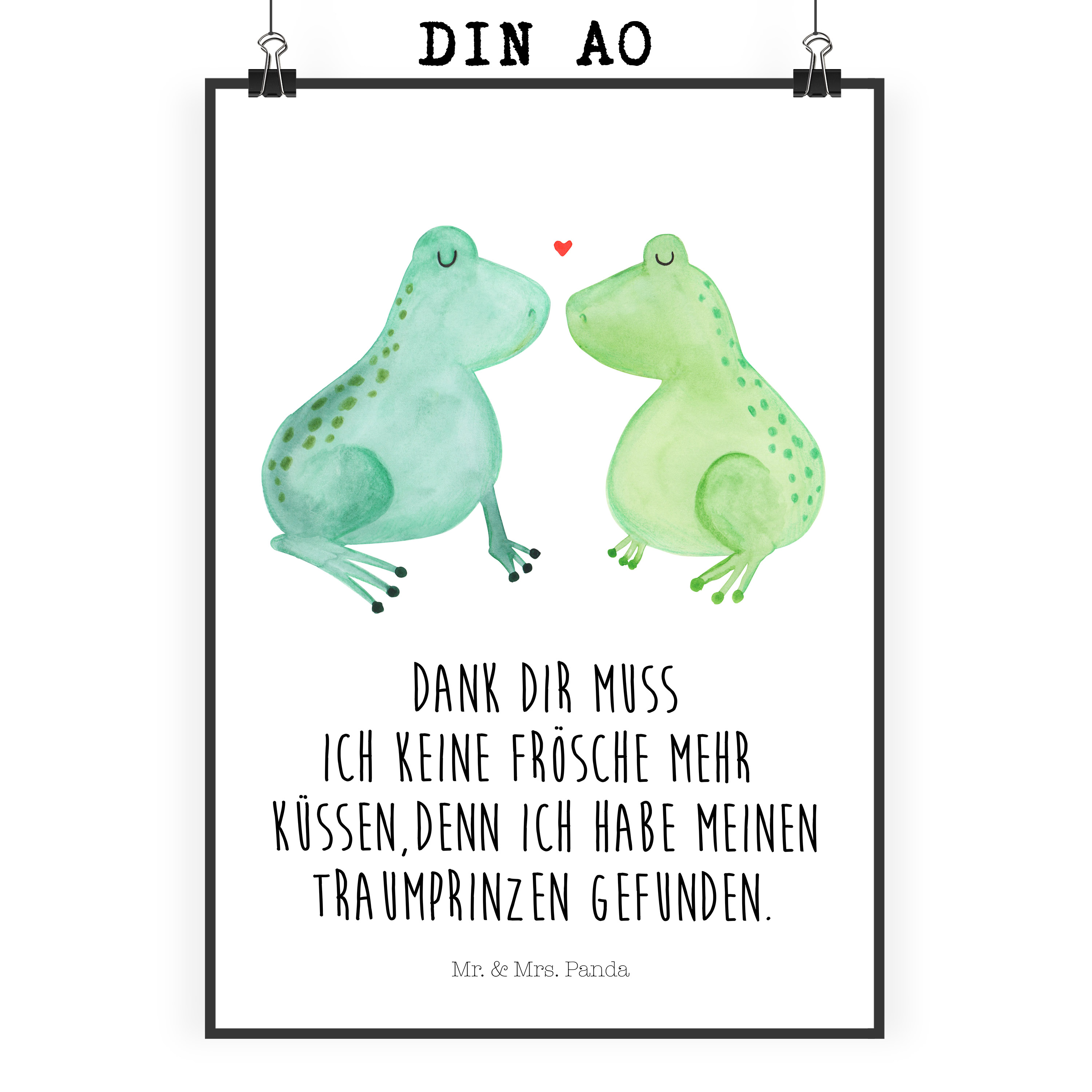 Poster Frosch Liebe